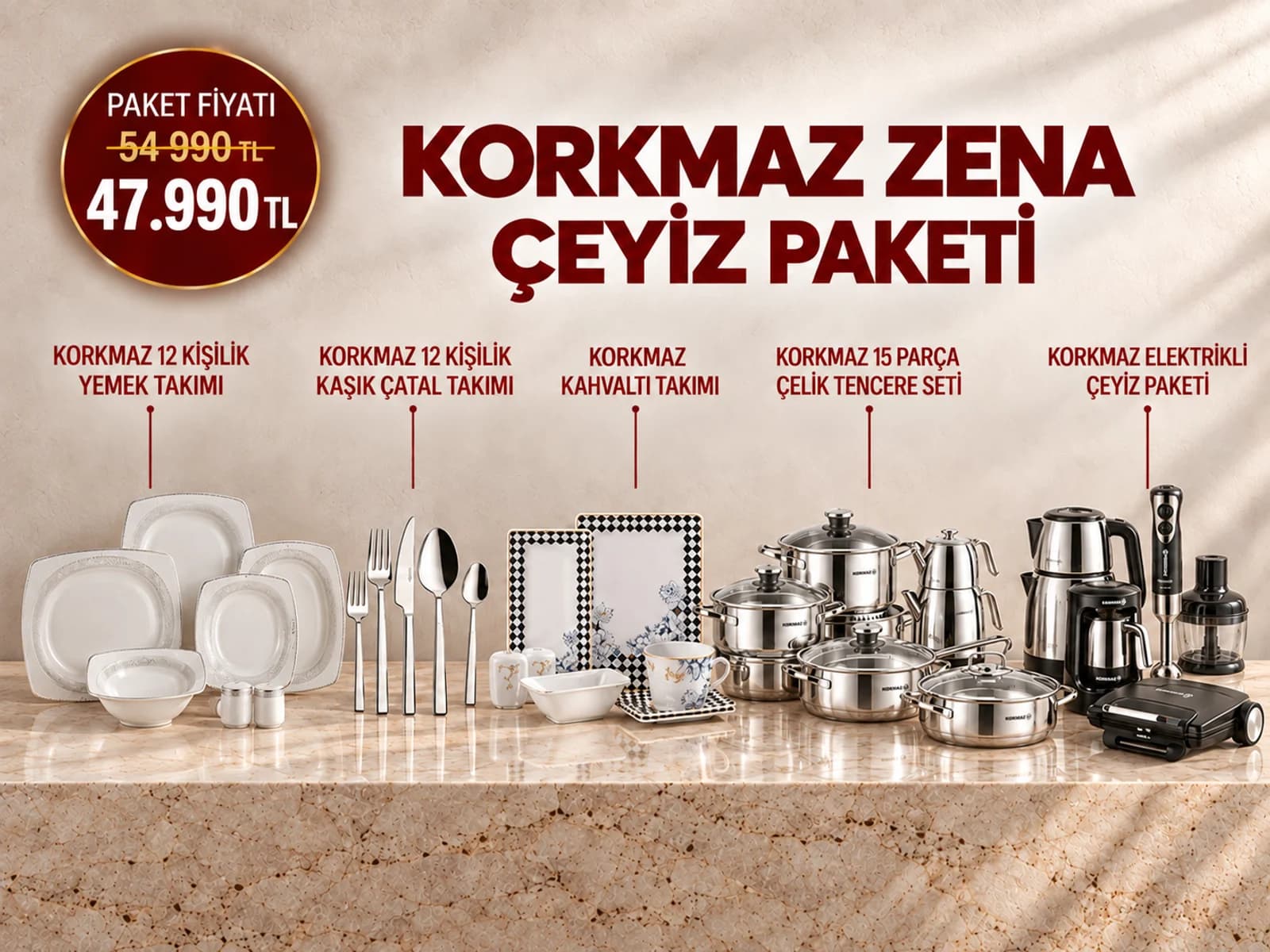 Korkmaz Zena Çeyiz Paketi