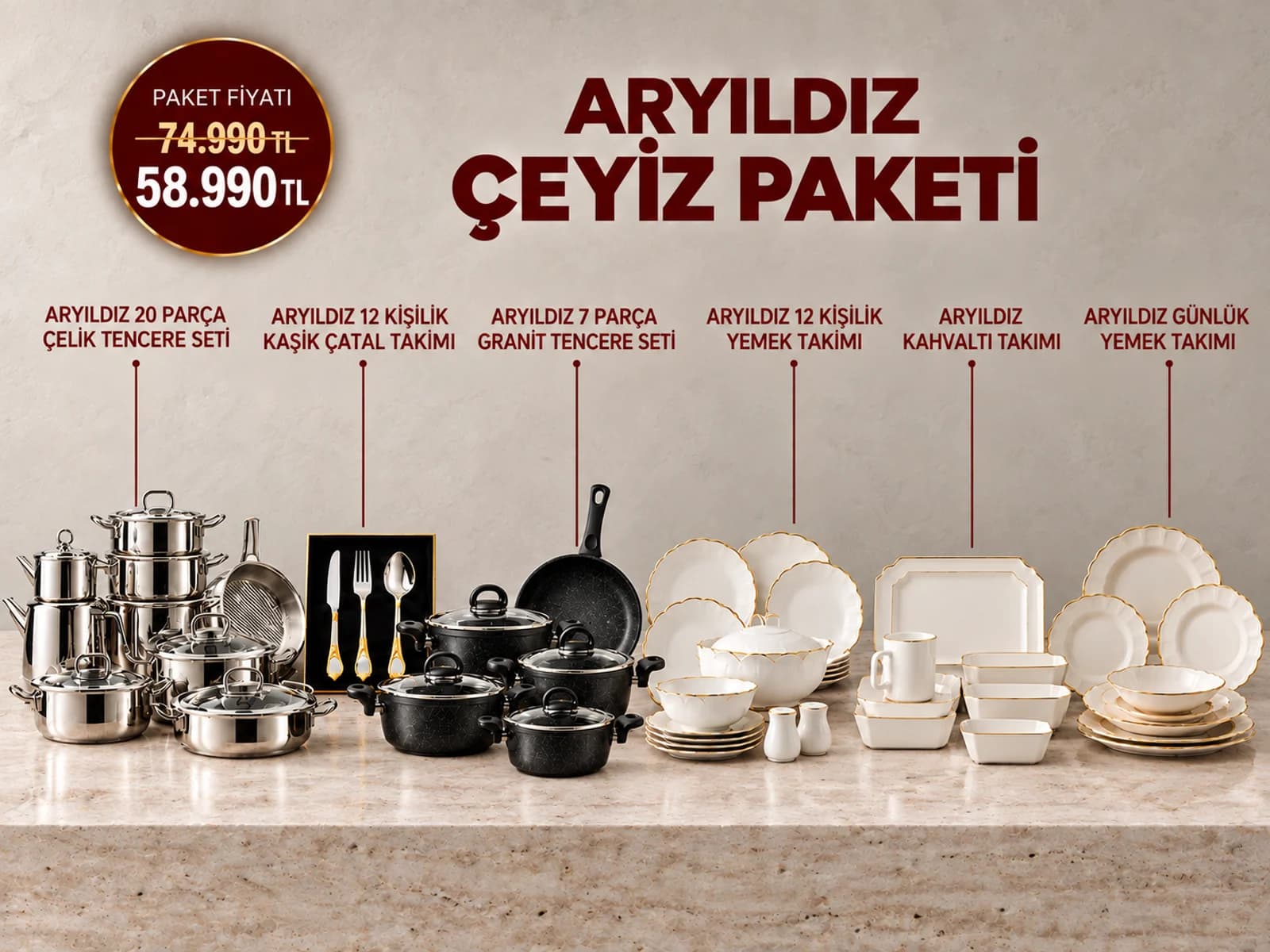 Aryıldız Çeyiz Paketi
