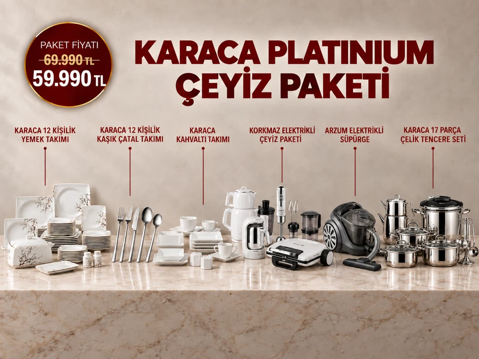 Karaca Platinium Çeyiz Paketi