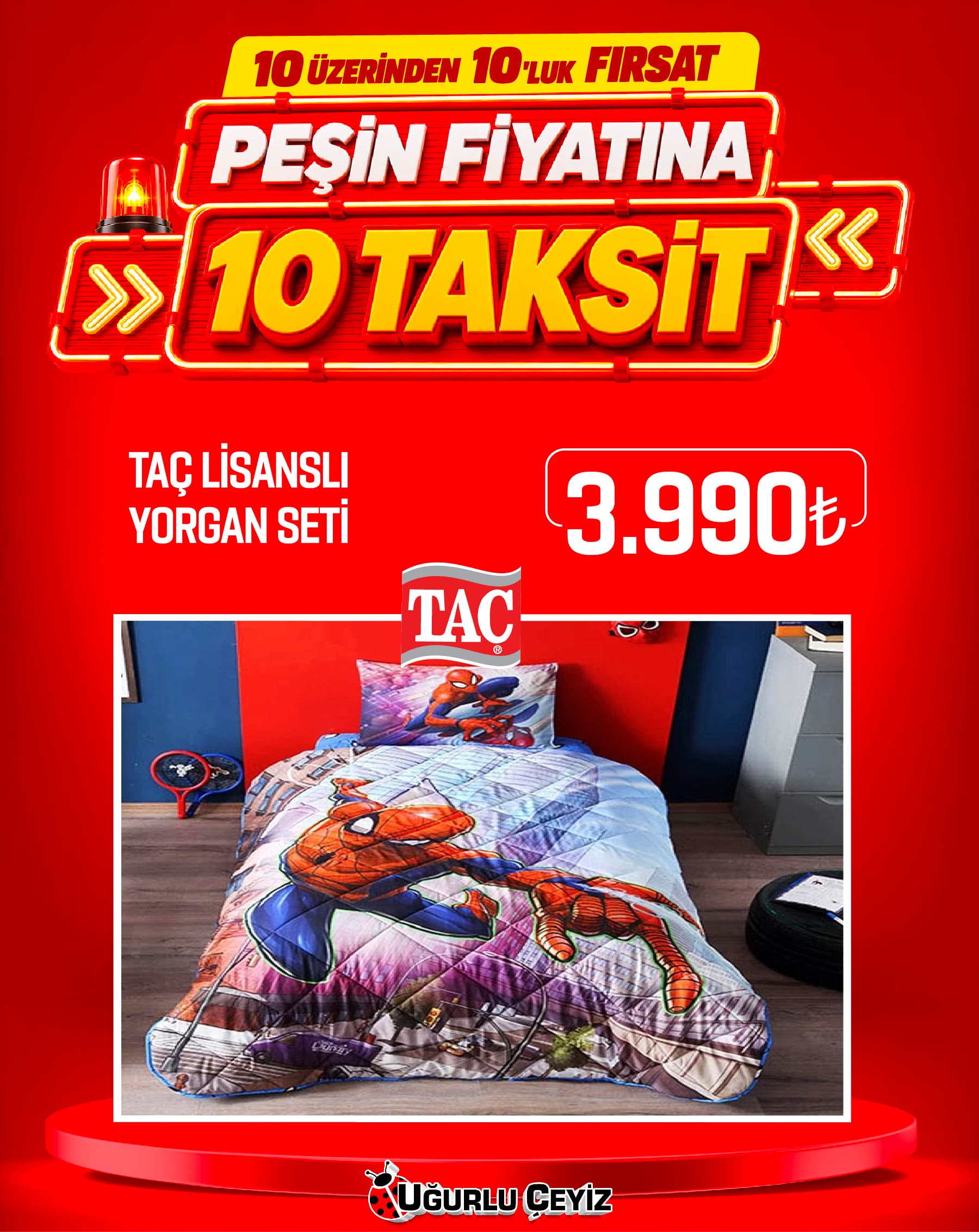 Tac Yorgan Set Lısanslı Hello Kıtty