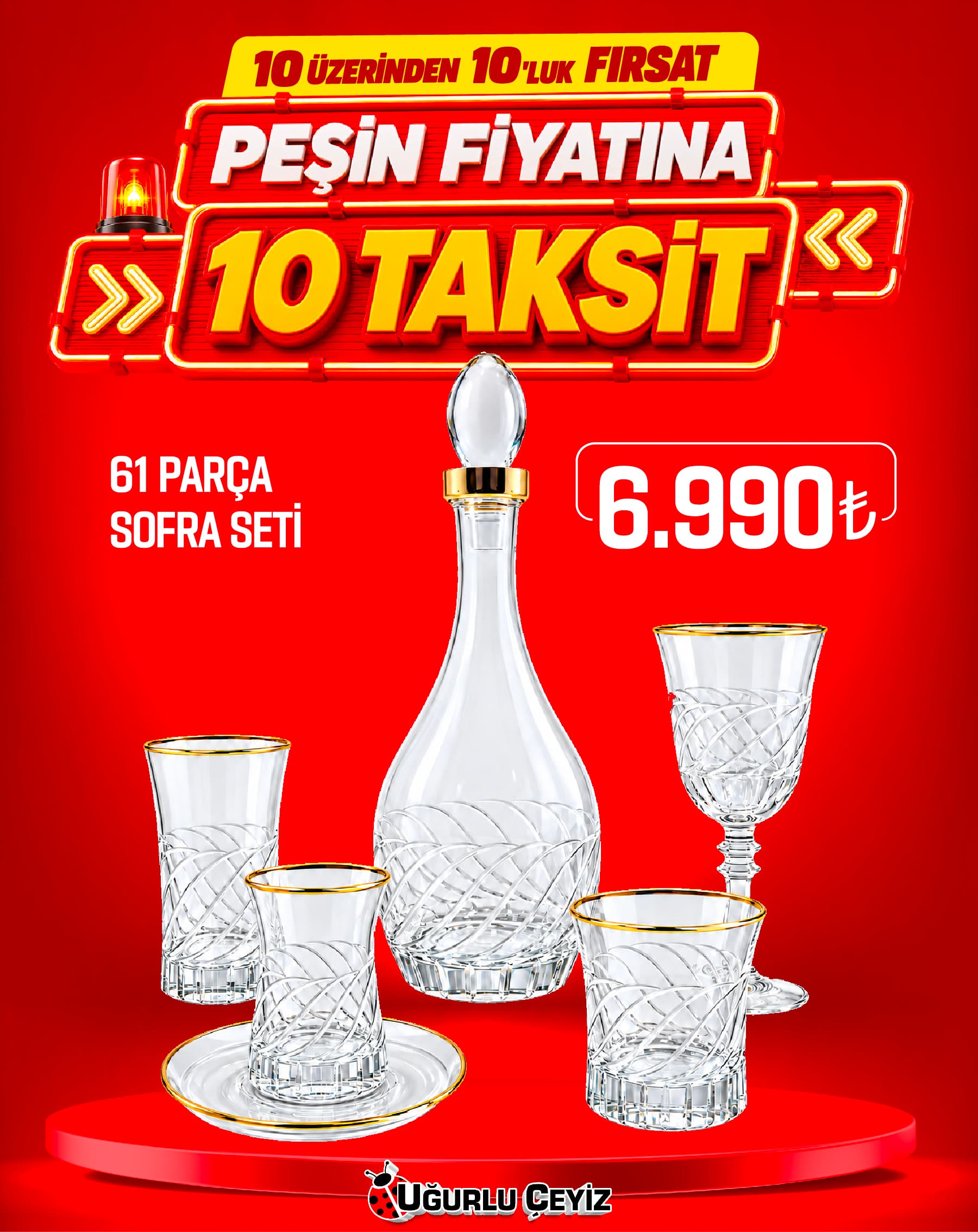 Ribella Sofra Set 61 Parça Eftelya Altın