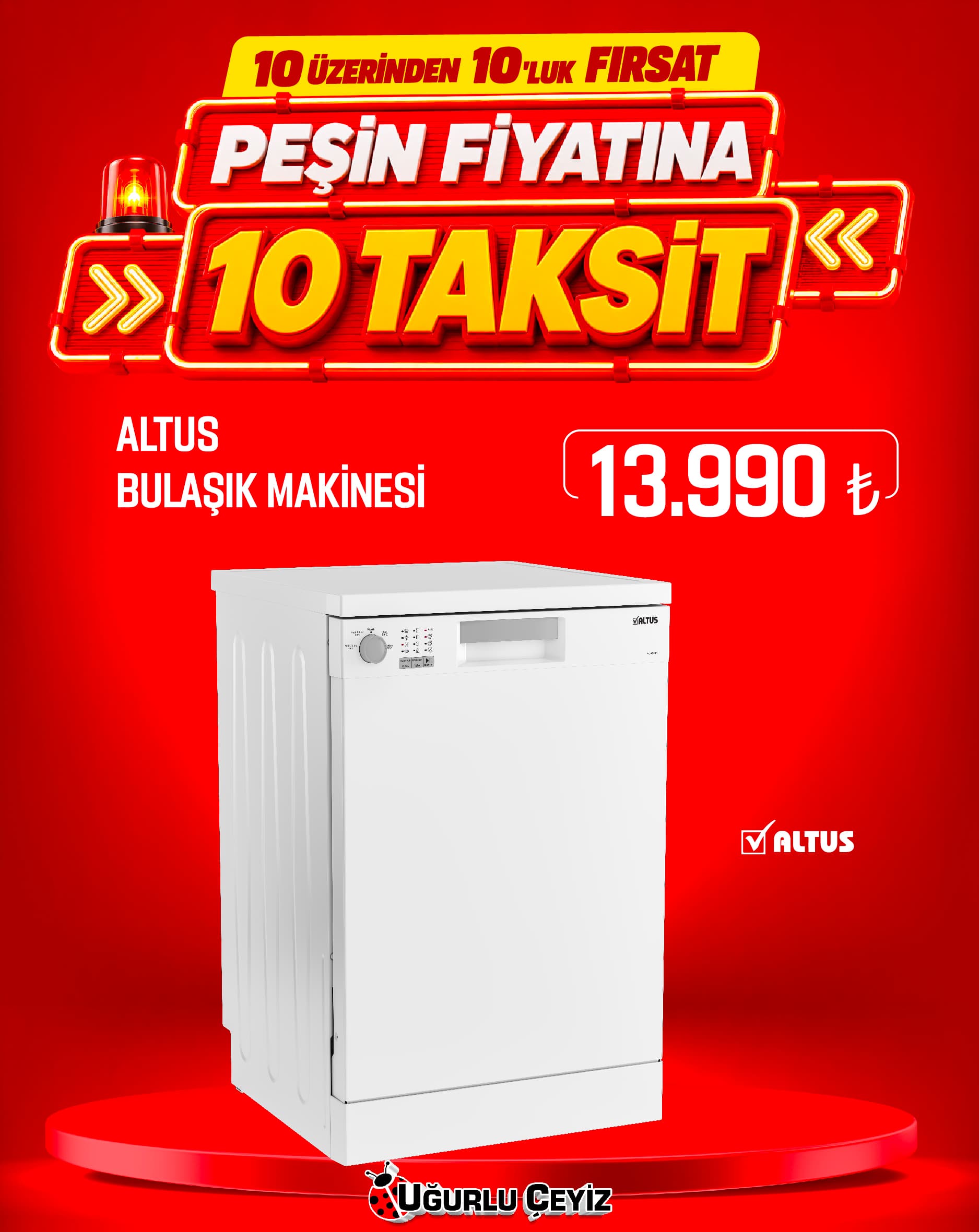 Altus Bulaşık Makinesi Al 413 P