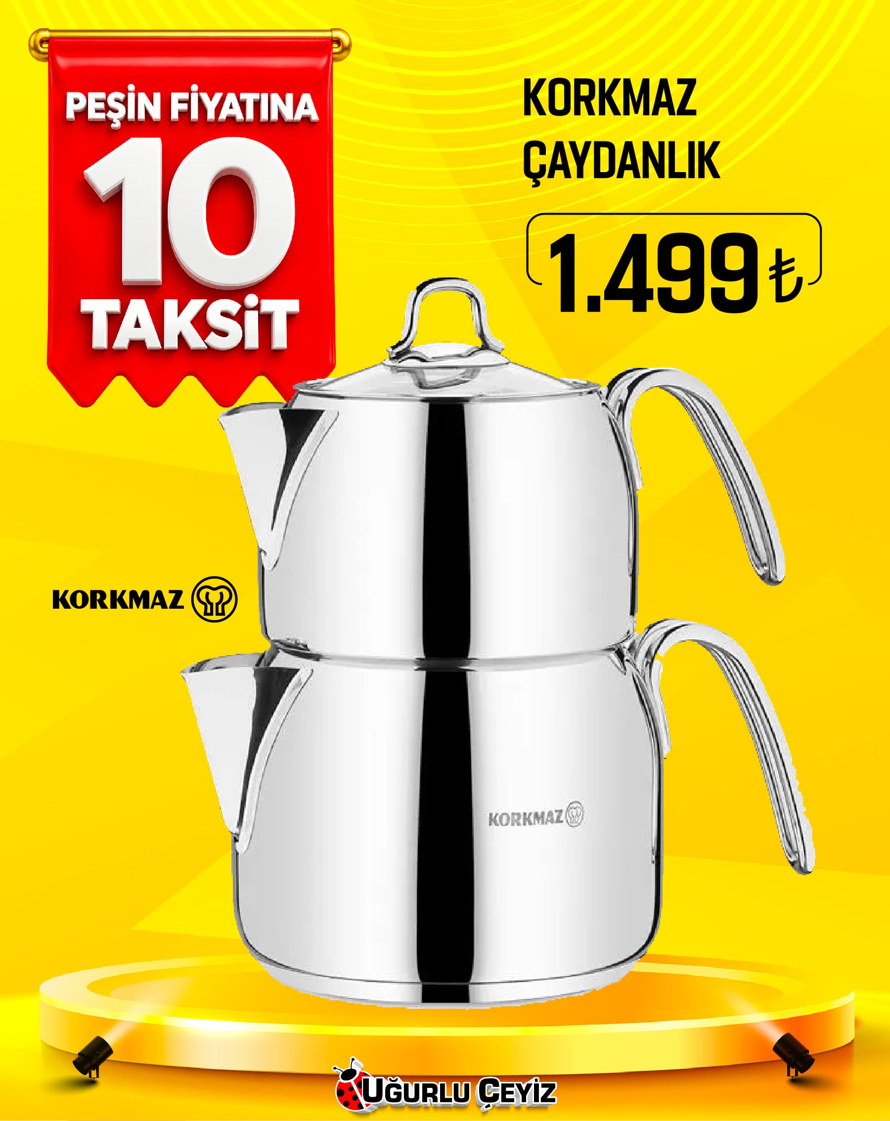 Korkmaz Çaydanlık Takımı Maxi Perla A 028