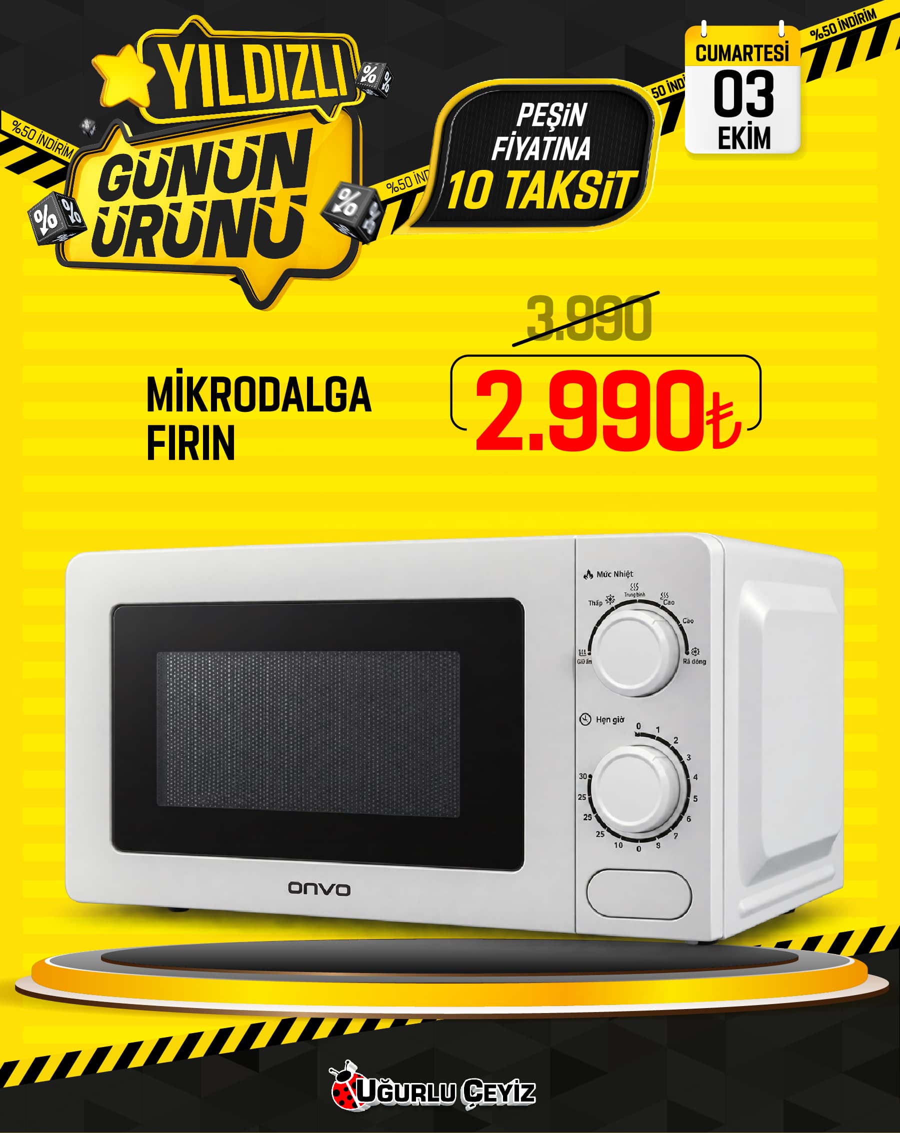 Onvo Mikrodalga Ovmdf 01 Beyaz