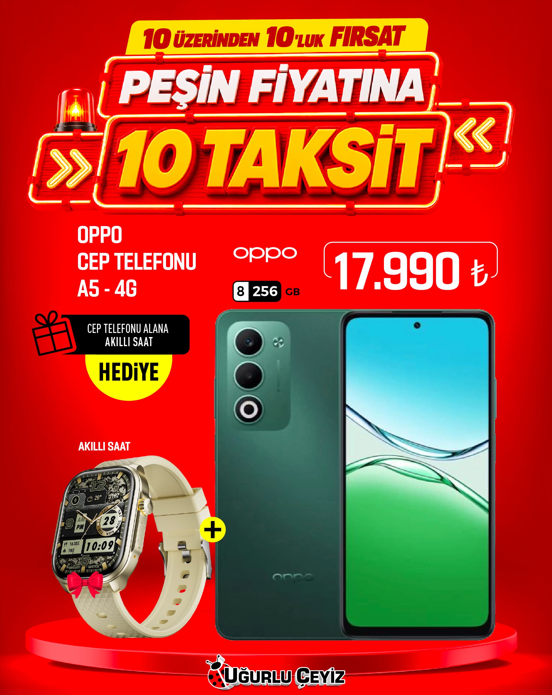 Oppo Cep Telefonu A 5 Green 4G 8/256