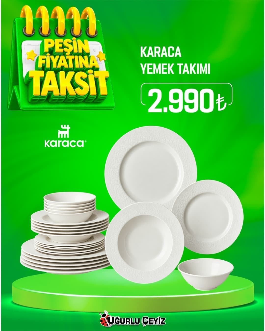 Karaca Yemek Takımı 24 Parça 6 Kişilik New Dome