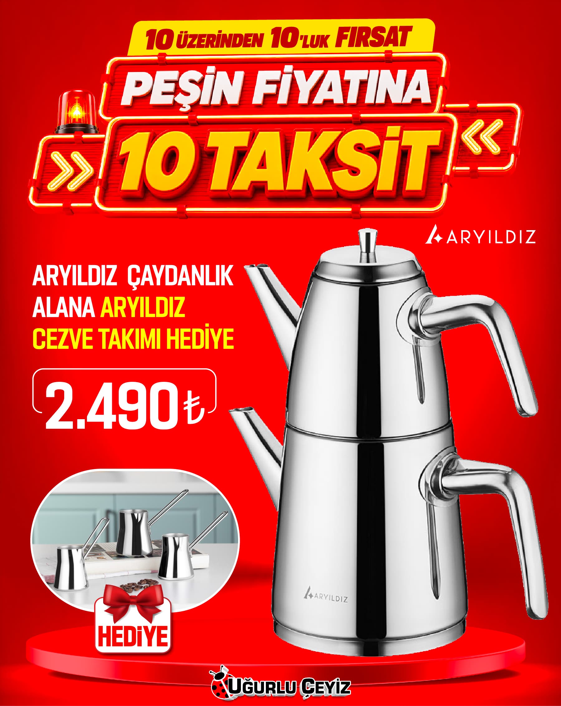 Aryıldız Çaydanlık Takımı Büyük Boy Elegant 976050