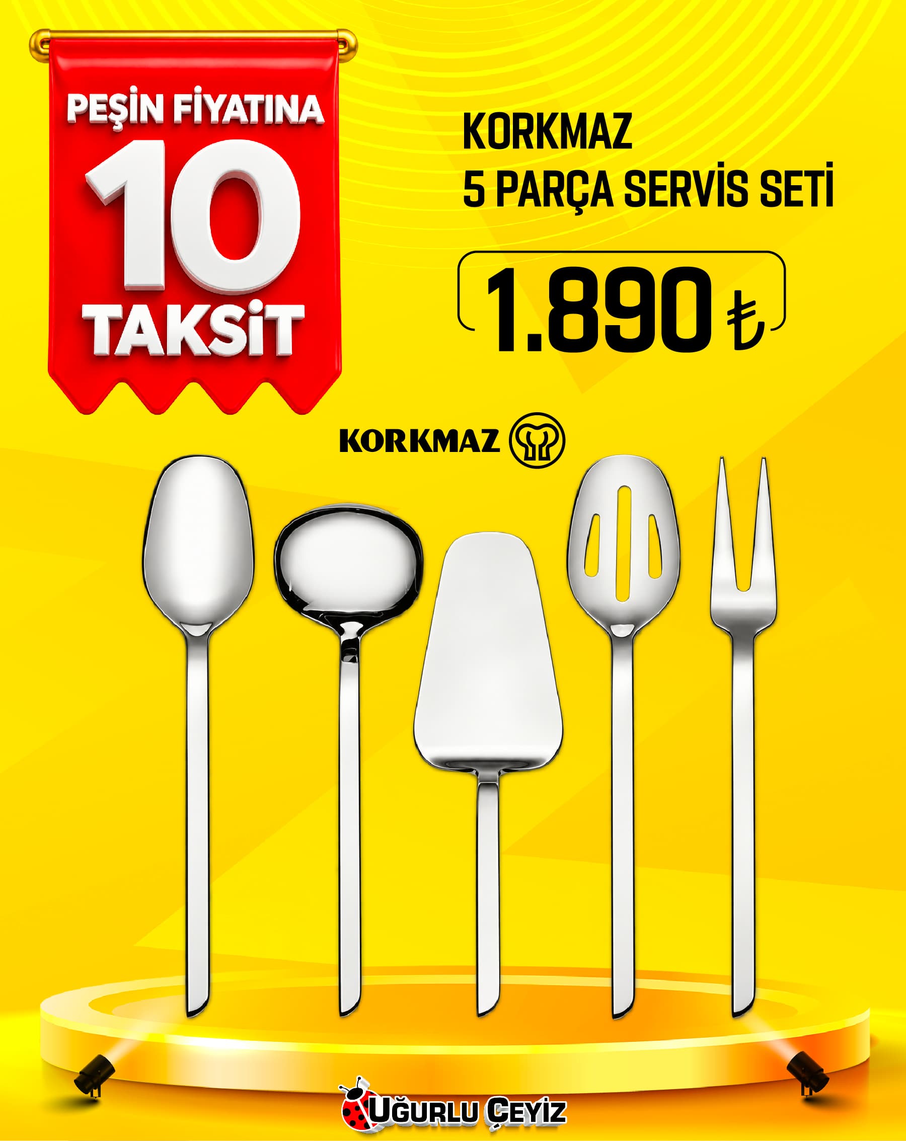 Korkmaz Servis Set 5 Parça Flata A 5561