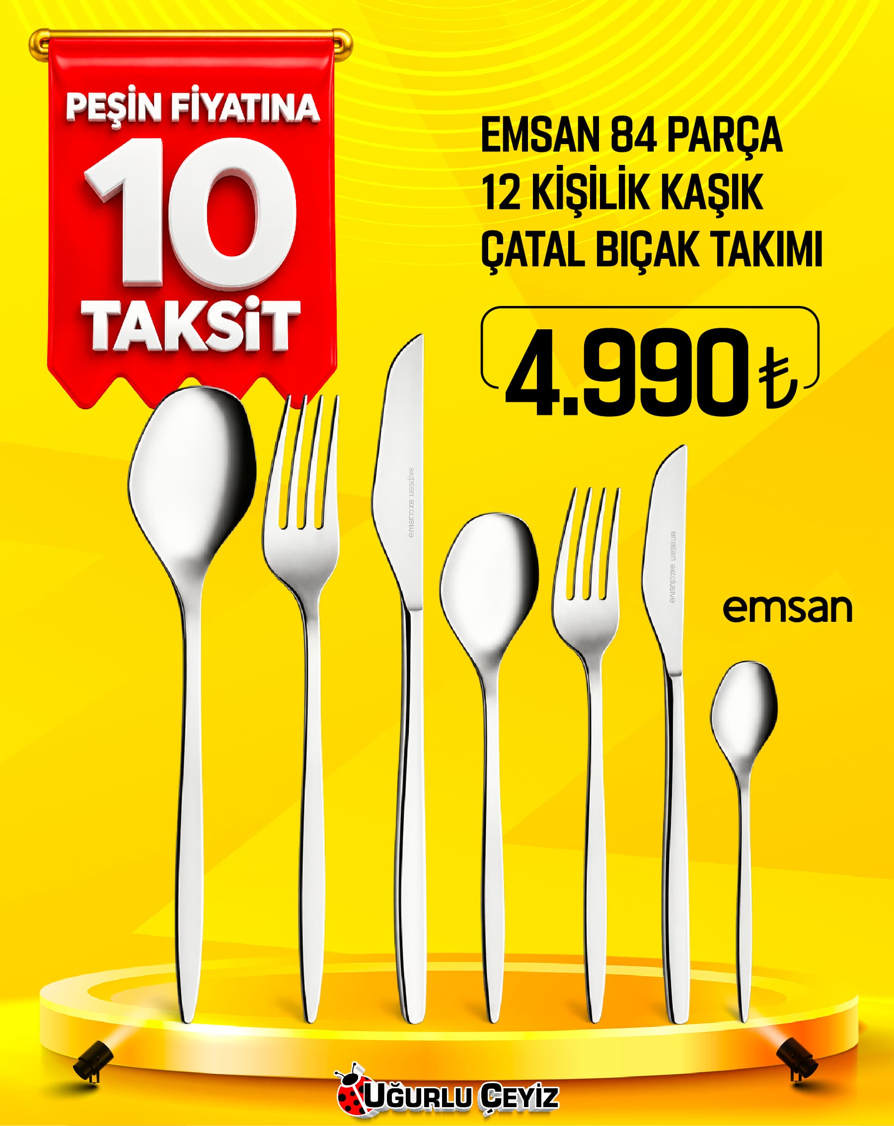 Emsan Kaşık Takımı 84 Parça Alisa
