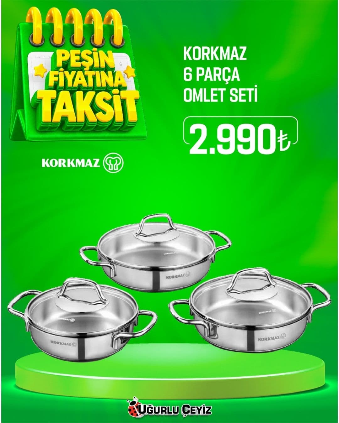 Korkmaz Omlet Set 6 Parça Perla A 1675