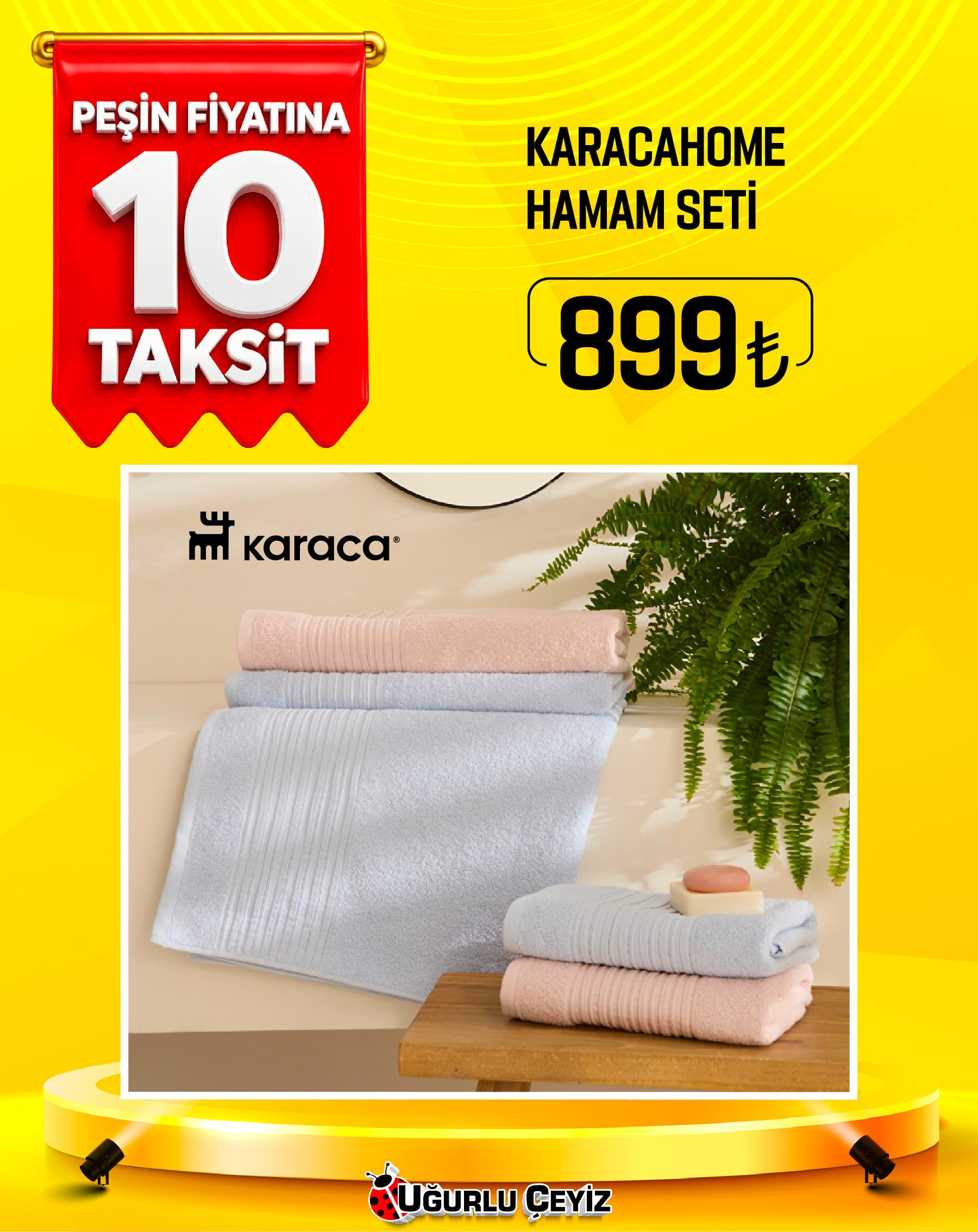 Karacahome Hamam Seti Towel