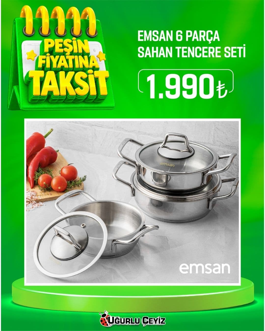 Emsan Sahan Seti 6 Parça Demre Çelik