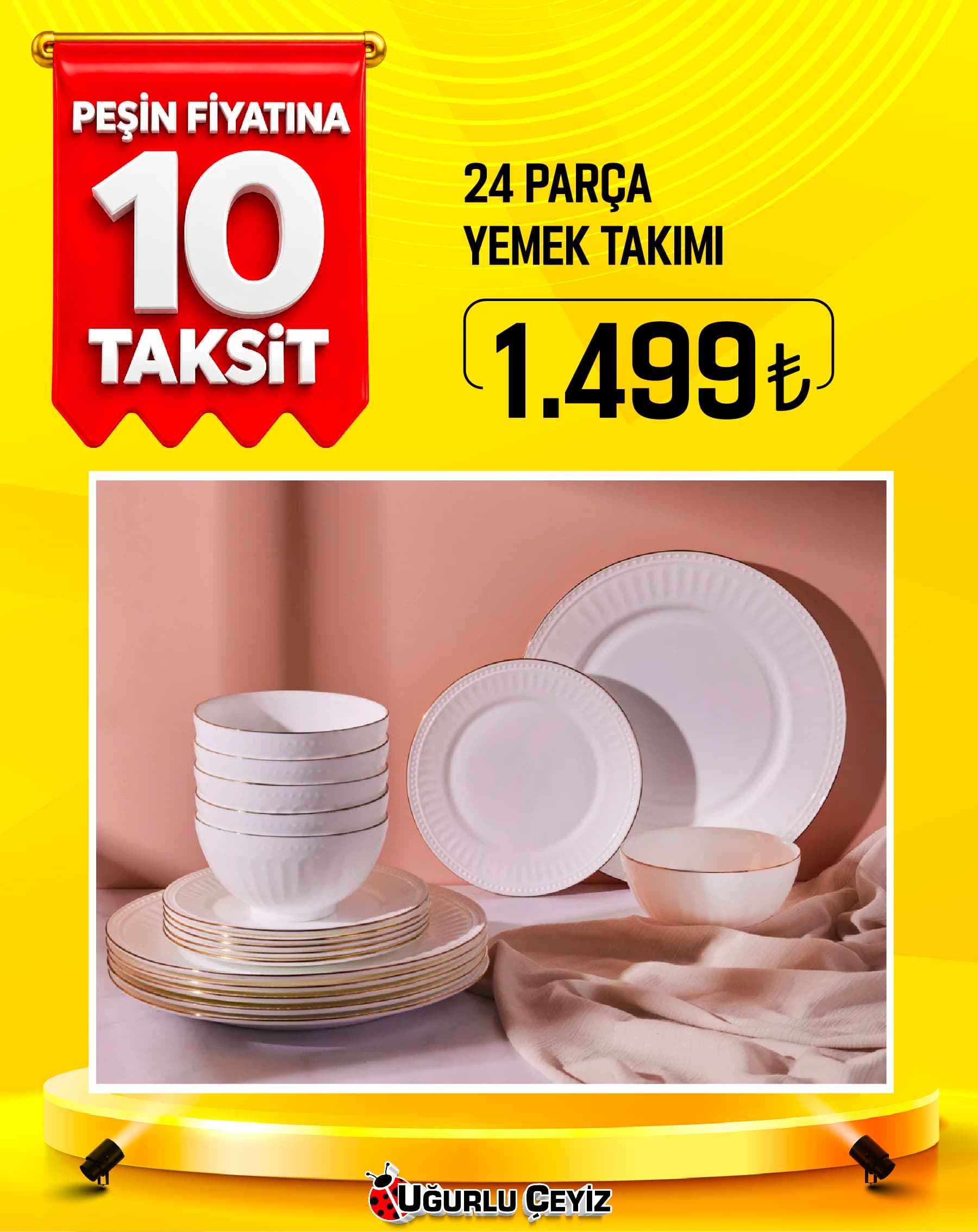 Dubai Yemek Takımı 24 Parça Opal Ametist Tr 4439
