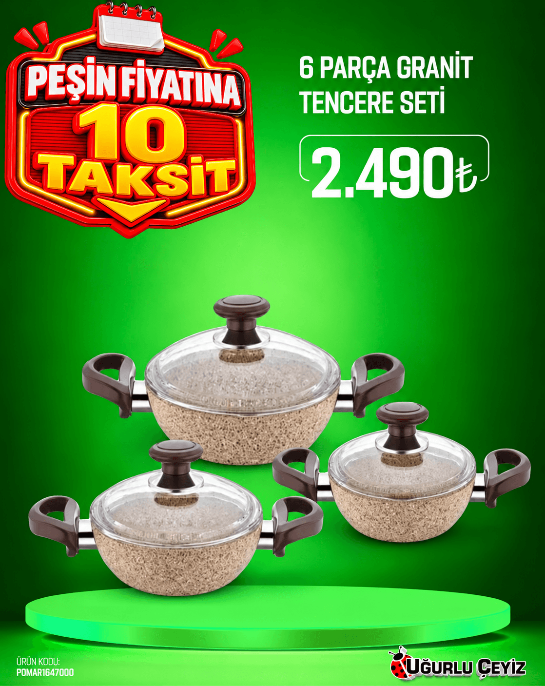 Falez Sahan Seti 6 Parça Creamy Cre 3060