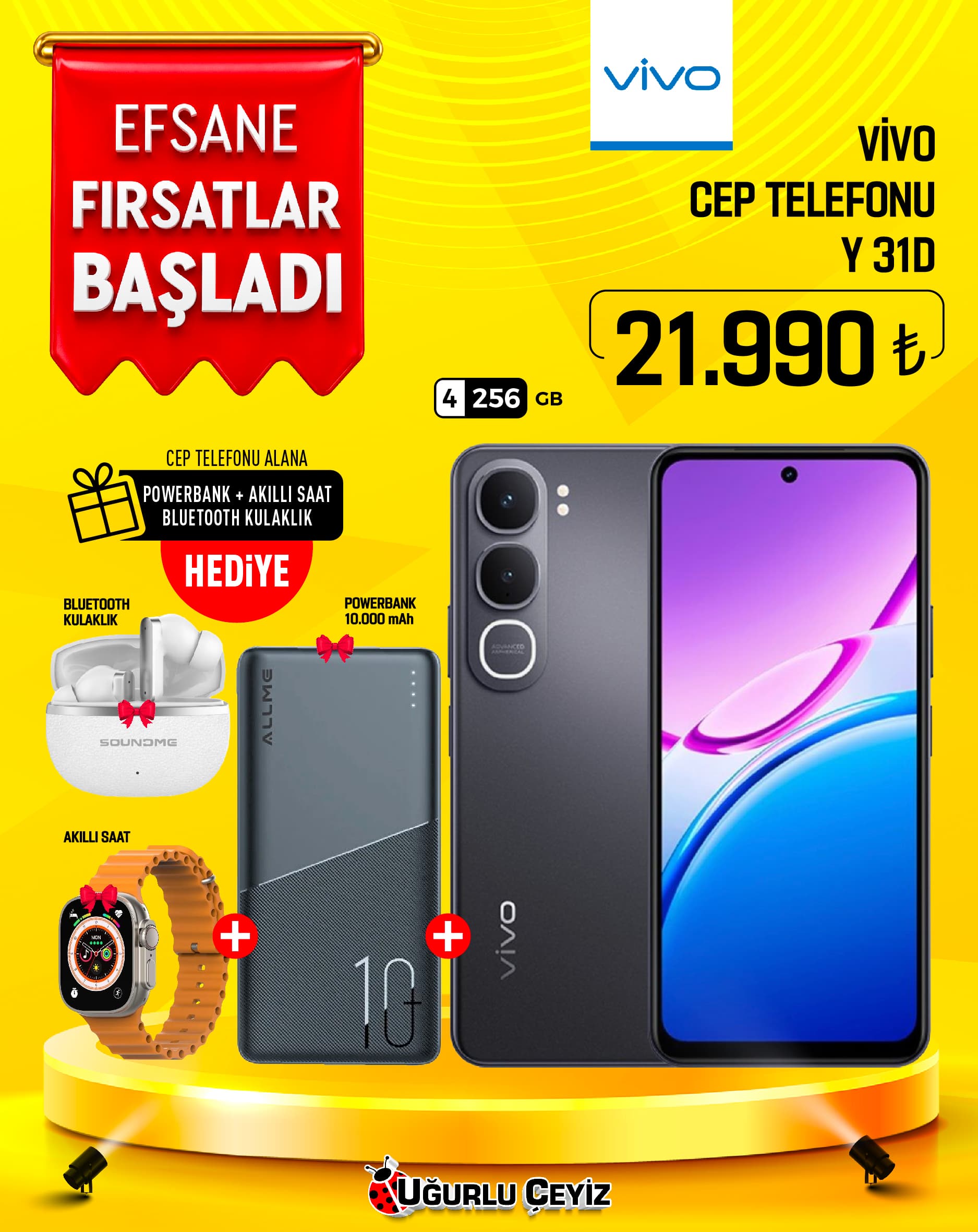 Vivo Cep Telefonu Y 31 D 4/256 Grey