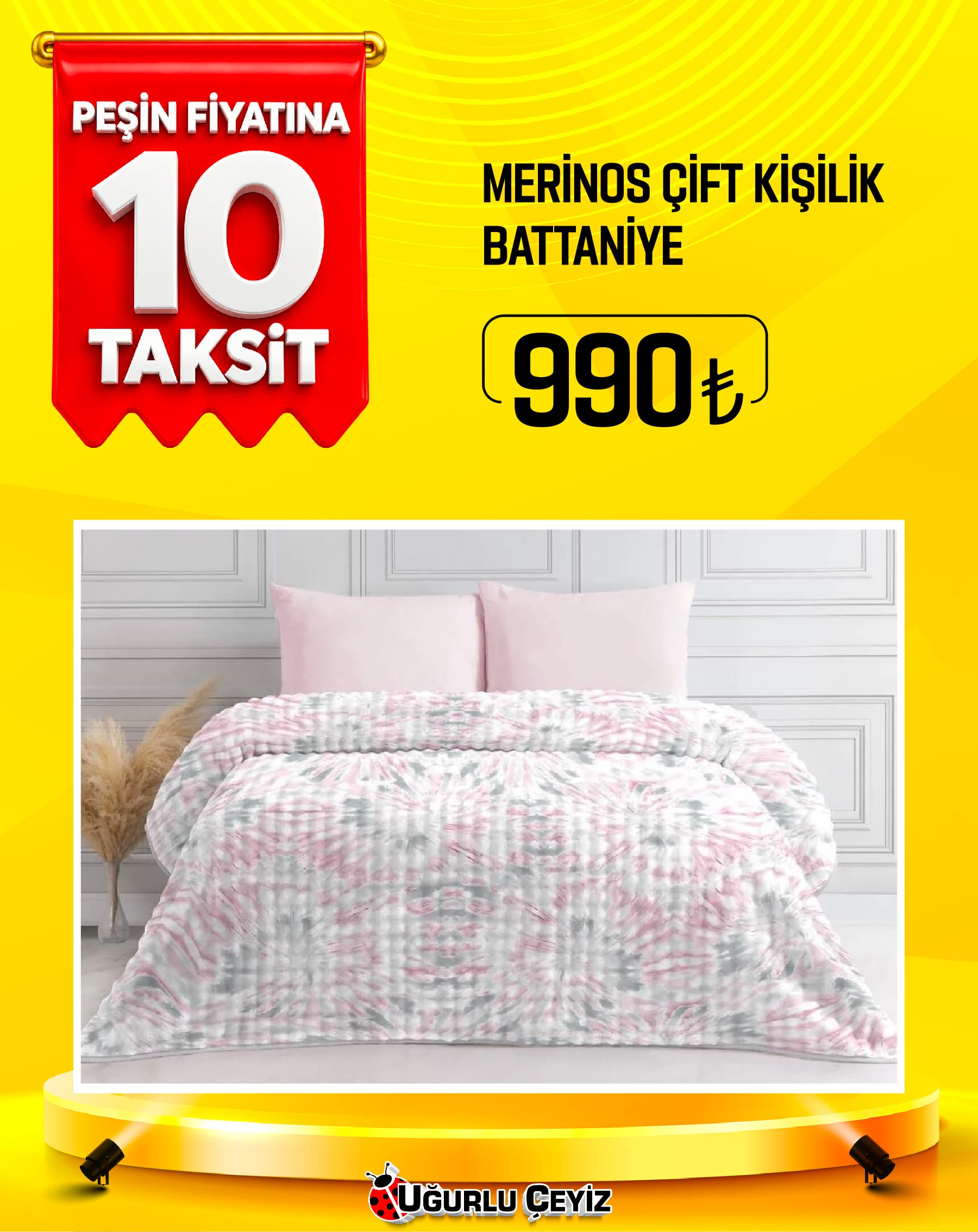 Merınos Battanıye Çift Kısıılık Harmony Asortı