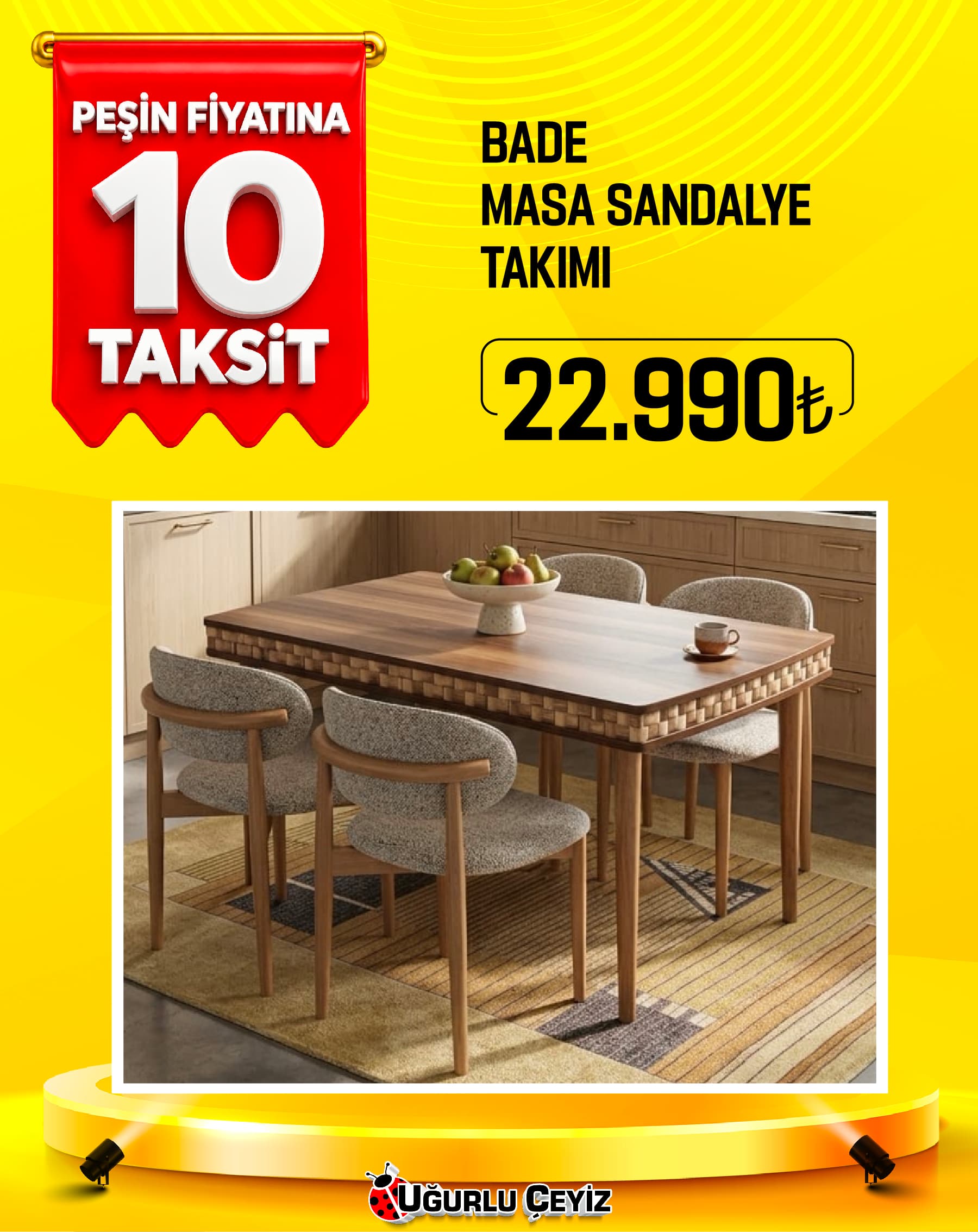 Güneş Masa Sandalye Set Bade