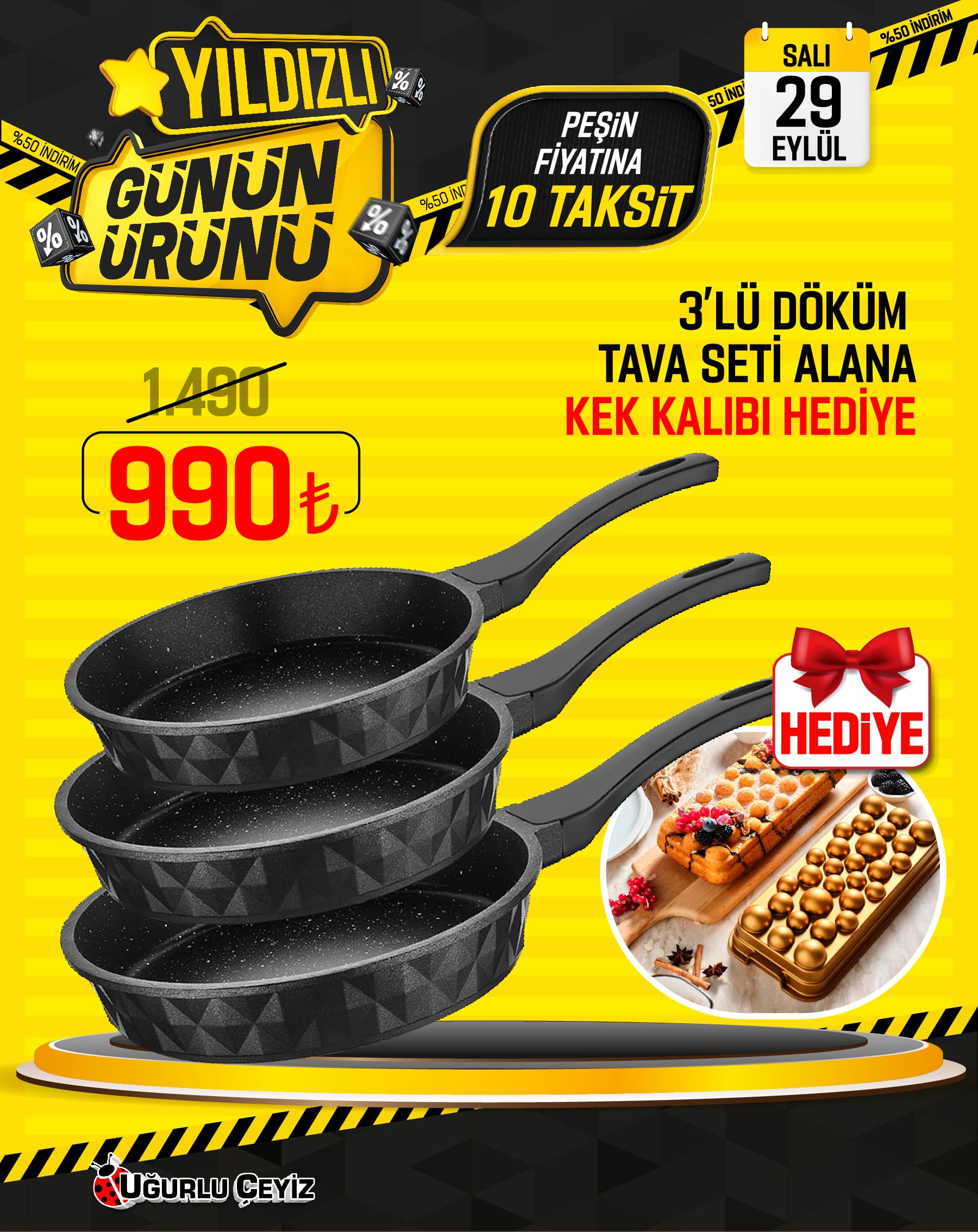 Maas Tava Seti 3'lü Stone