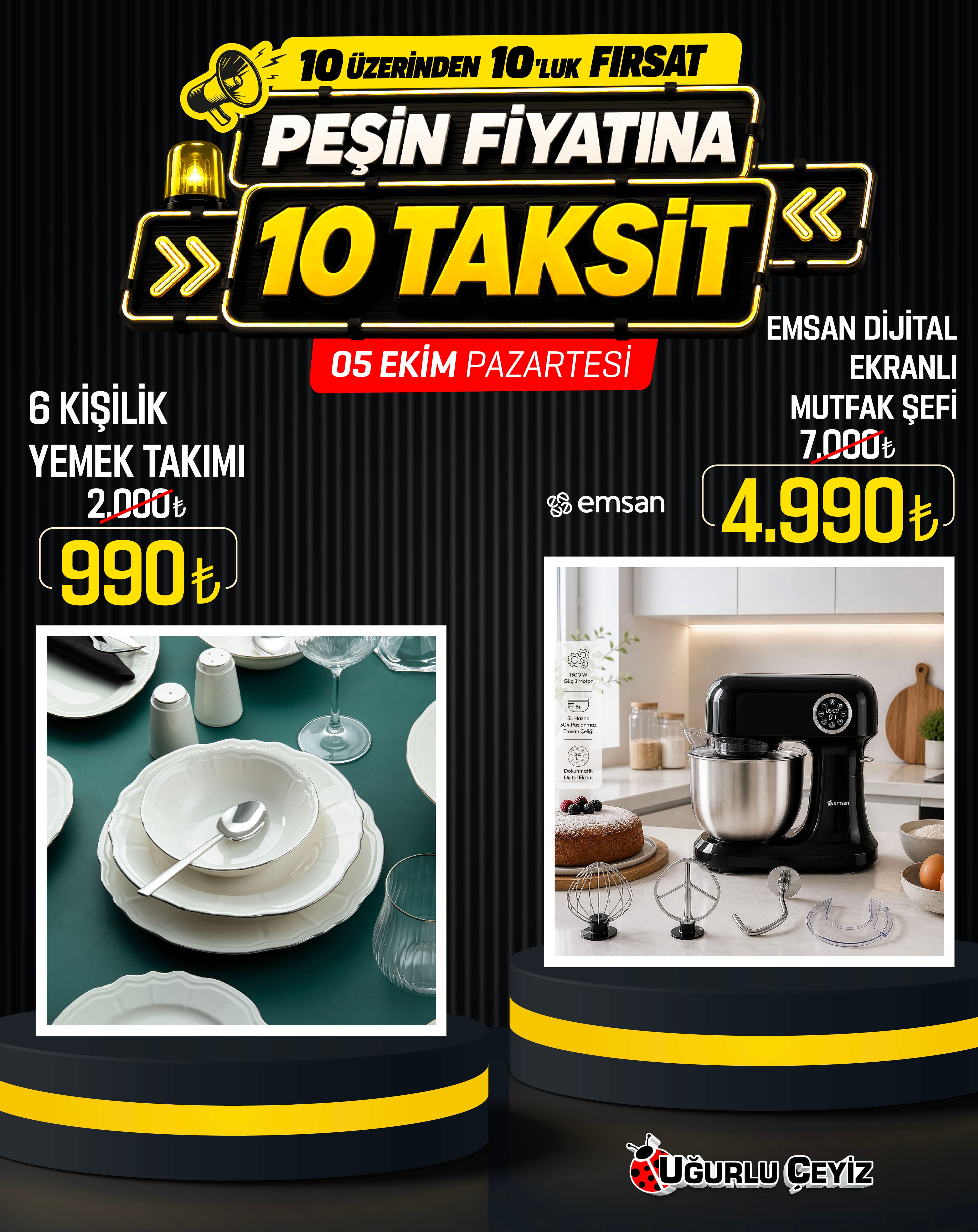 Emsan Mikser Standli Bella Gusto PRO Dijital Siyah
