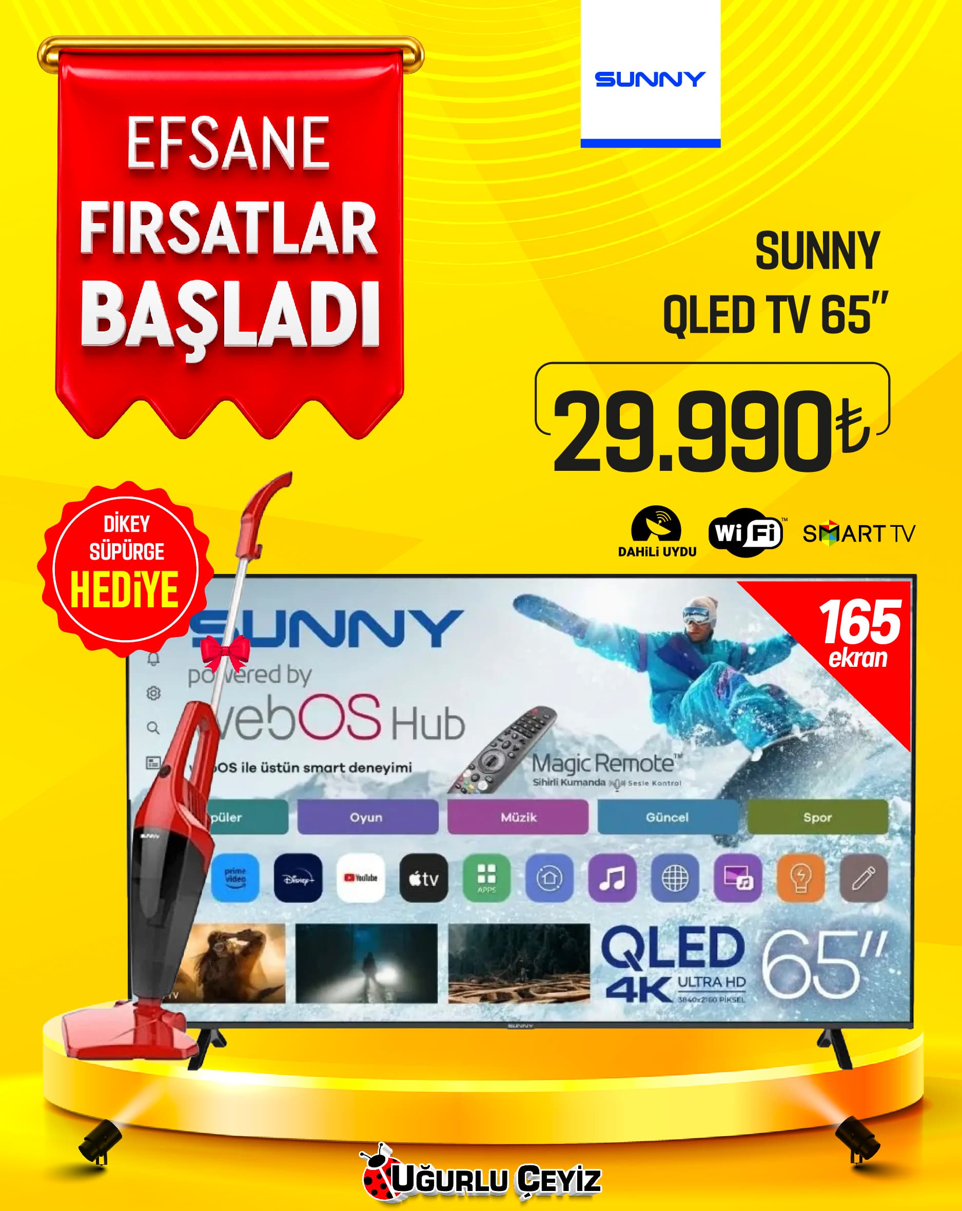 Sunny LED TV Sn 65 Qumln W02M TRSNQLD065471000 QLED