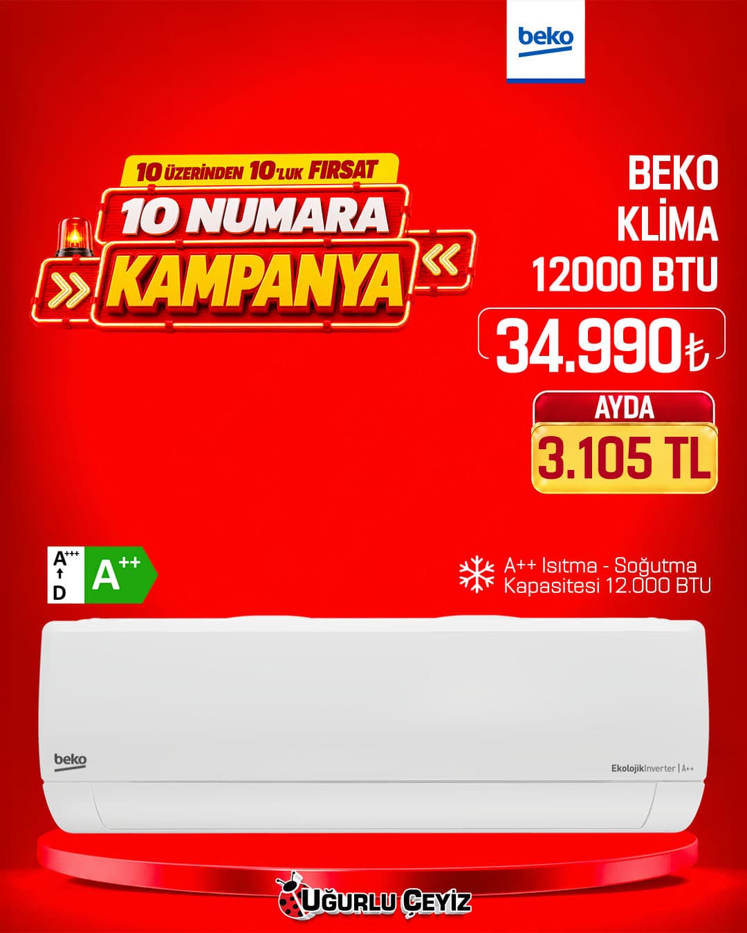 Beko 12000 BTU Klima