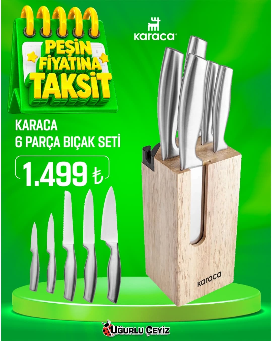 Karaca Bıçak Set 6 Parça Samuray Force