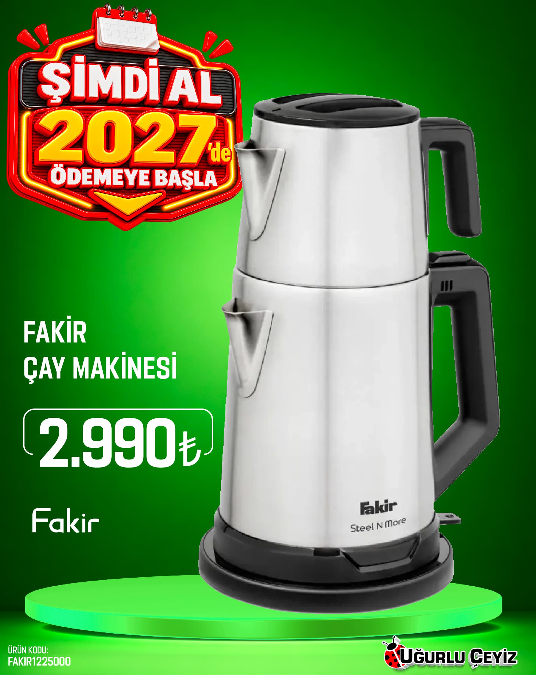 Fakir İnox Çay Makinesi Tea Steel N More