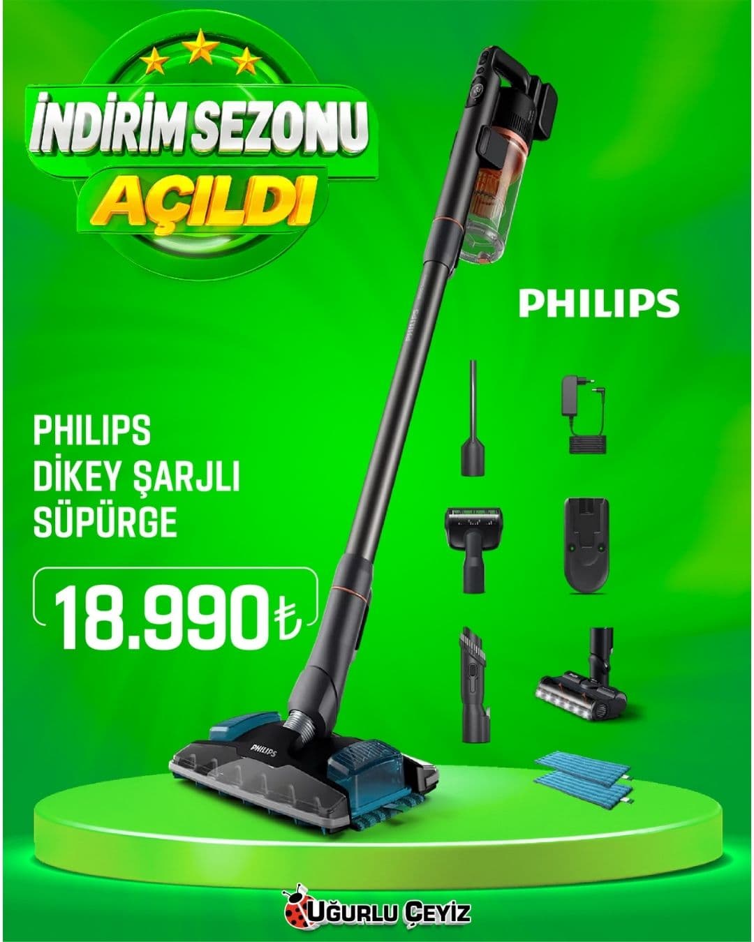Philips Süpürge Dikey Sarjli Xc 8054 01 Aqua