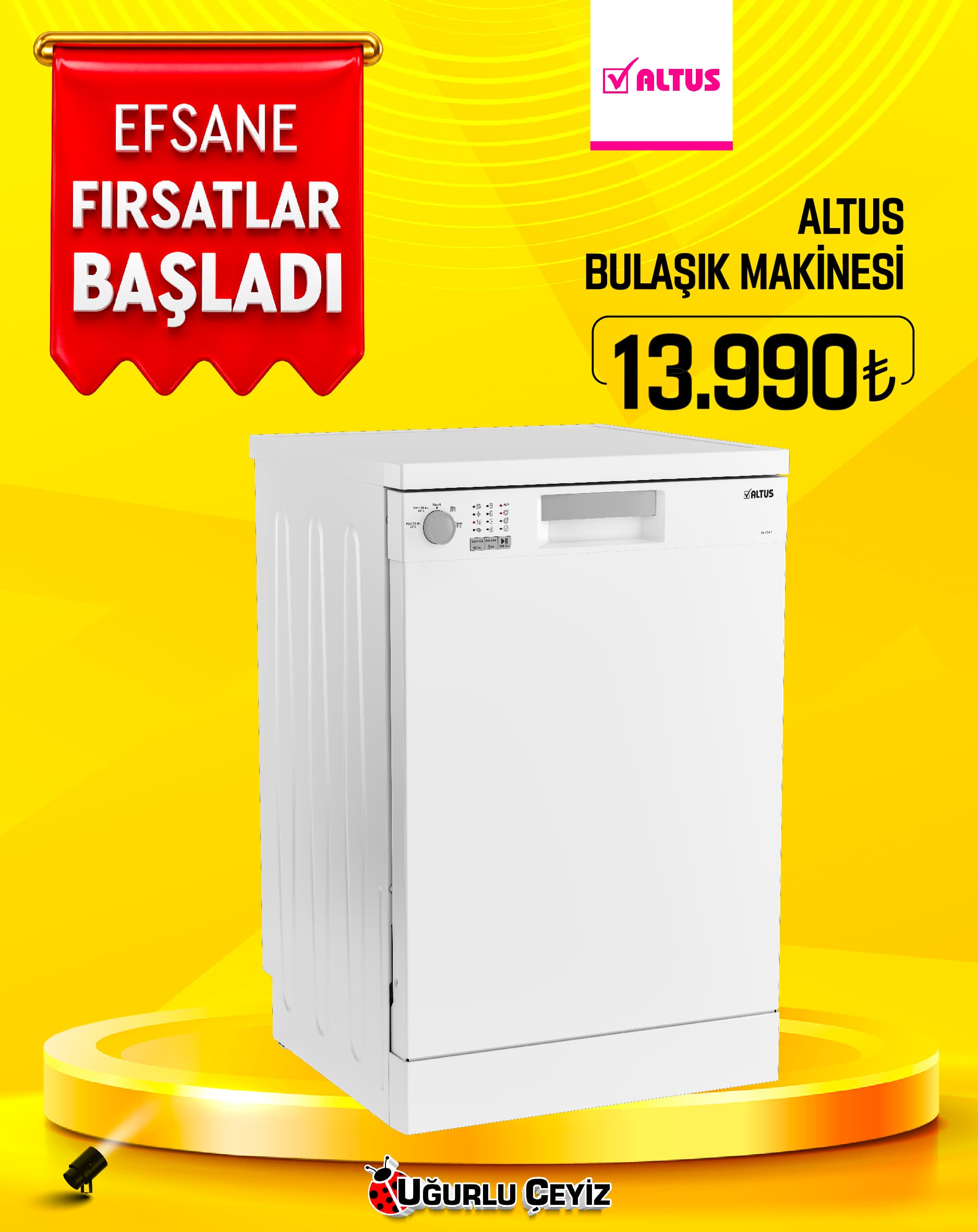 Altus Bulaşık Makinesi Al 413 P