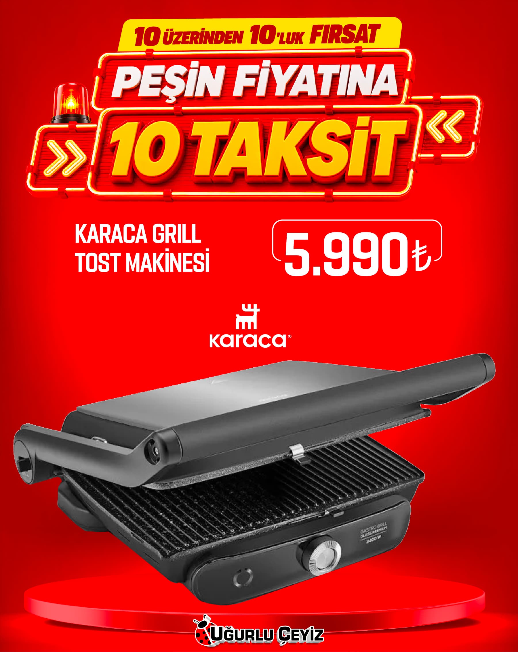 Karaca Tost Makinesi Gastro Grill PRO 2400 W Creamy
