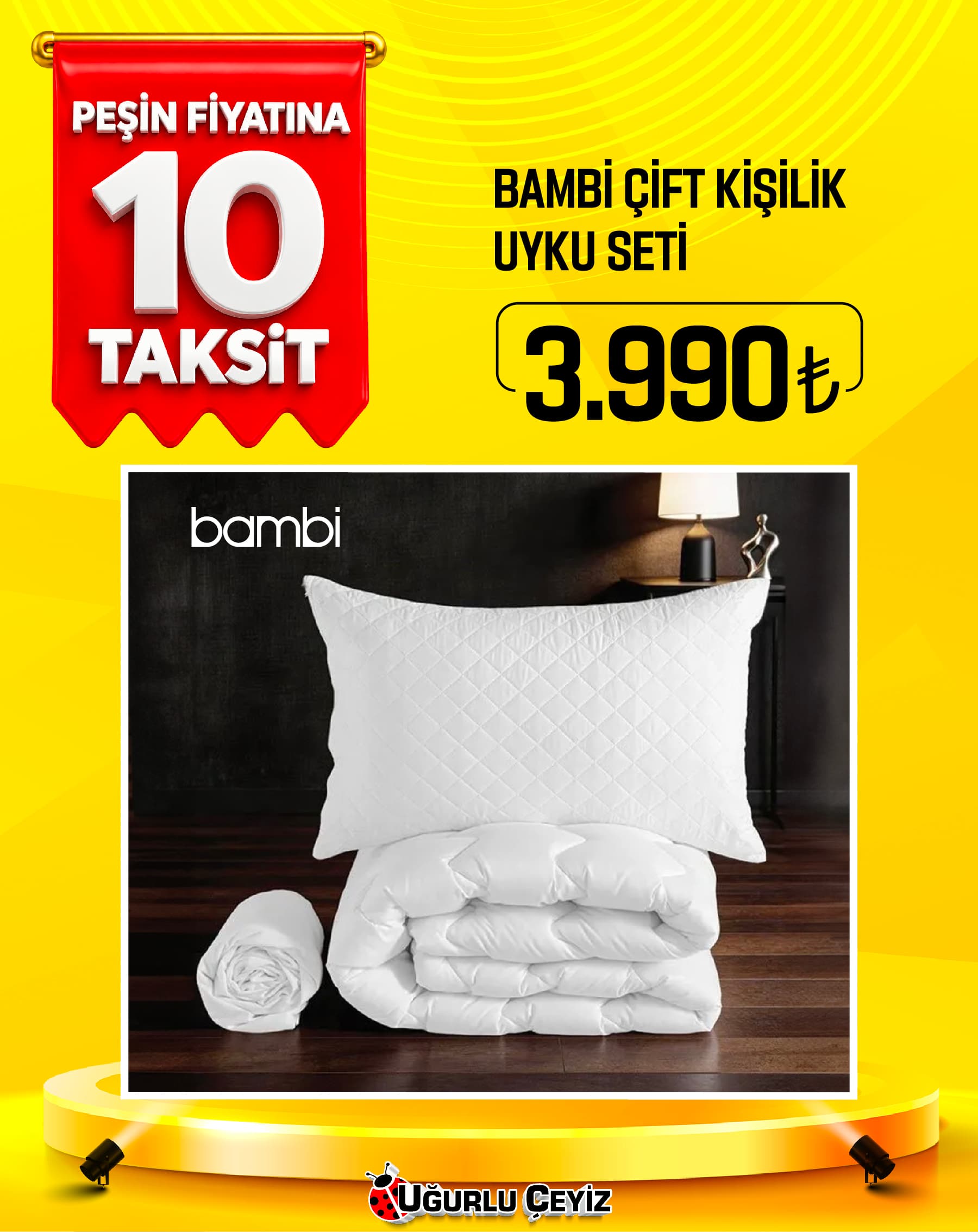 Bambi Uyku Seti Çift Kişilik Mogy Soft Bm 9924007 X