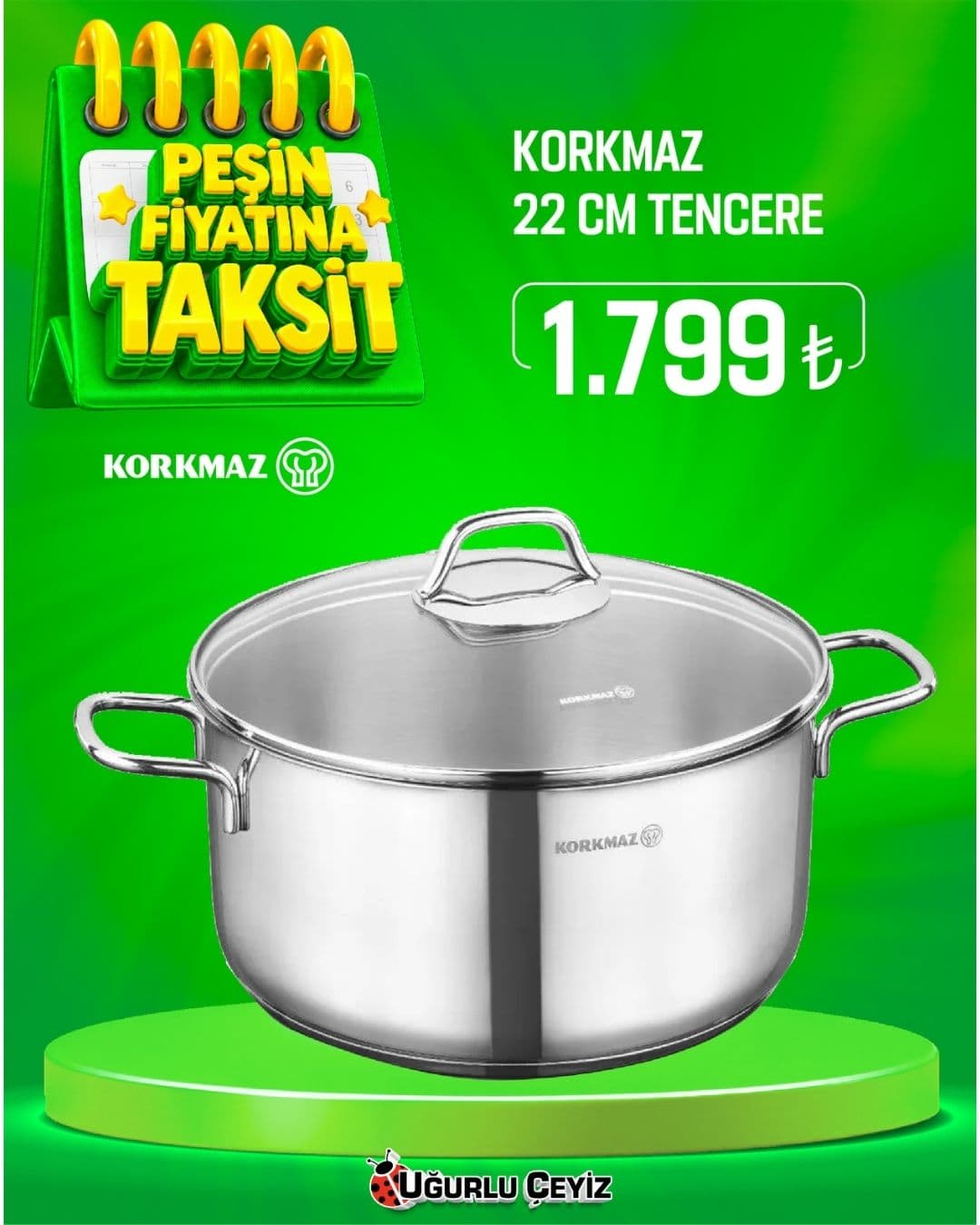 Korkmaz Tencere 26*13 Perla A 1571