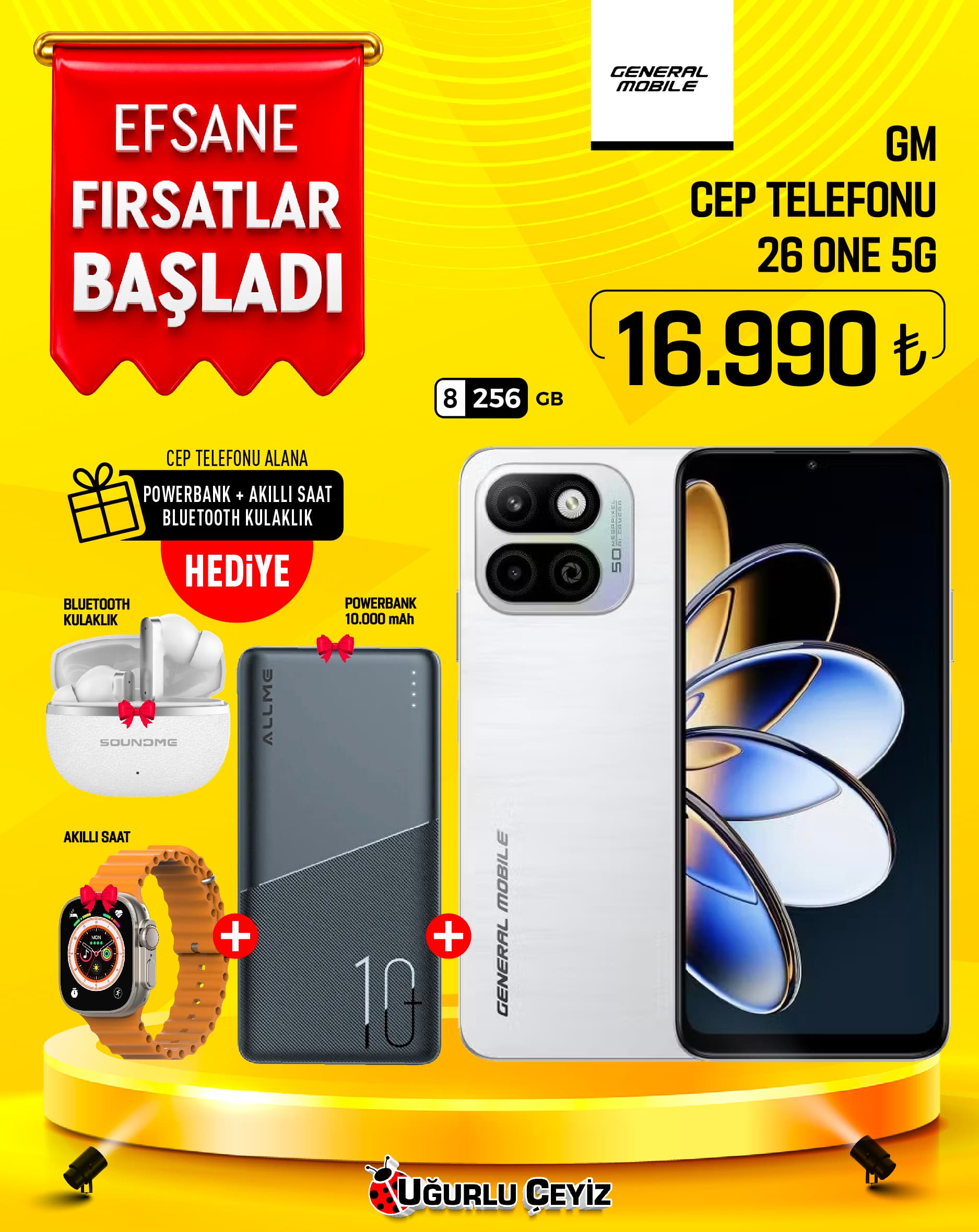 Gm CEP Telefonu 26 ONE 5G Whıte 8 256