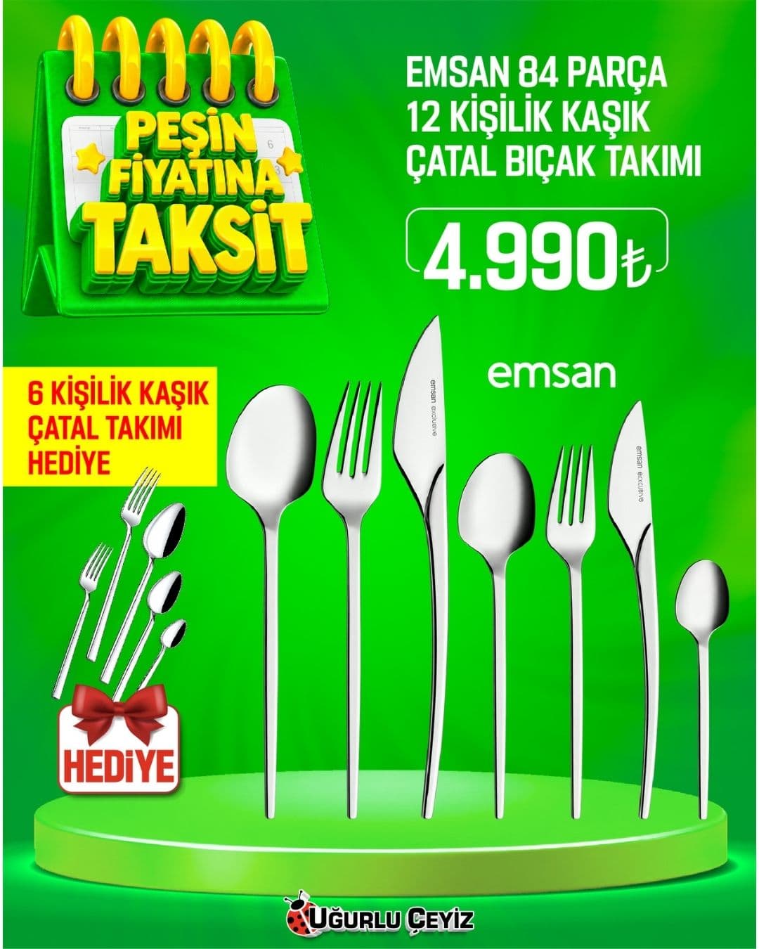 Emsan Kaşık Takımı 84 Parça Fair