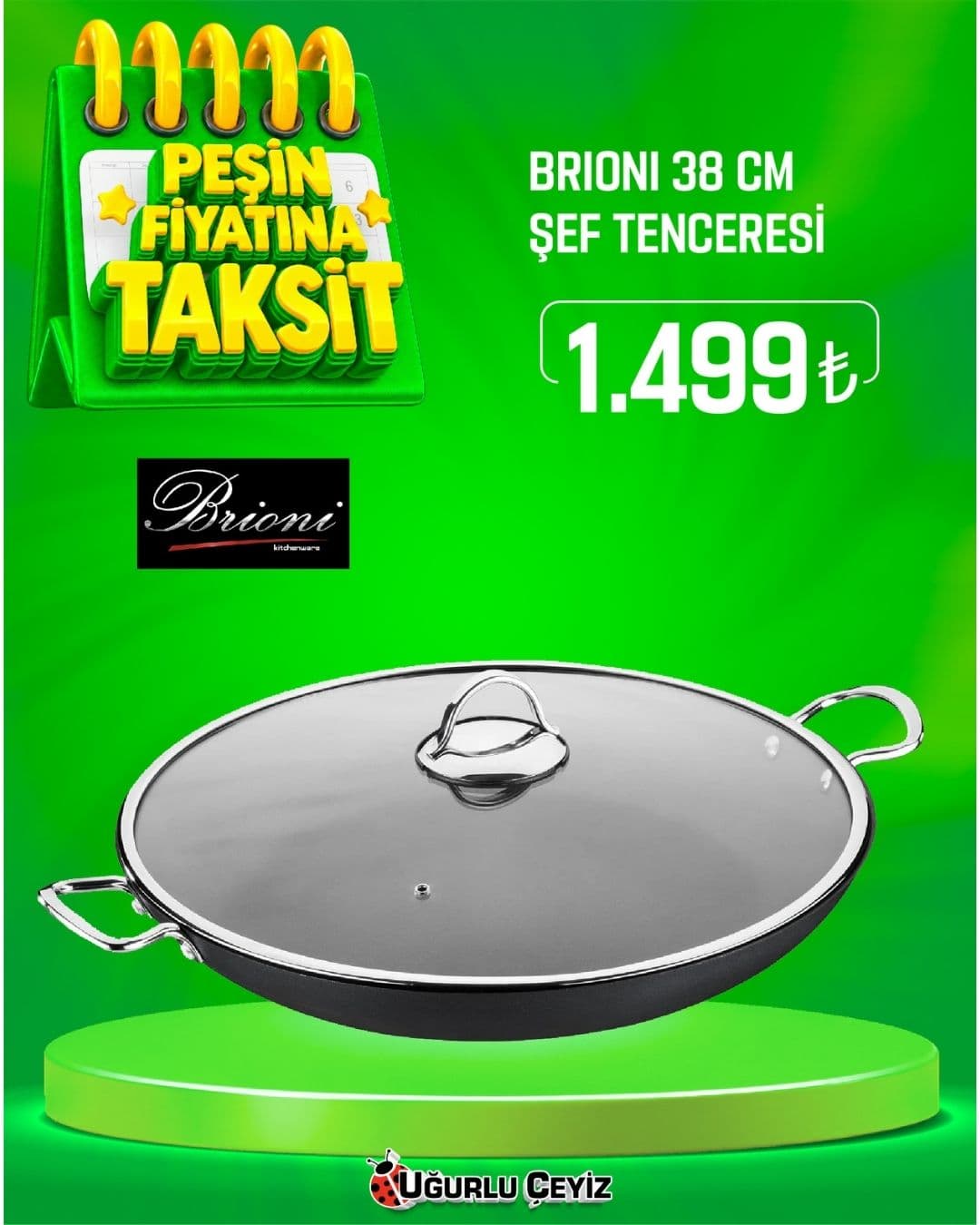 Brioni 38 Cm Tencere Diamond Dia 38