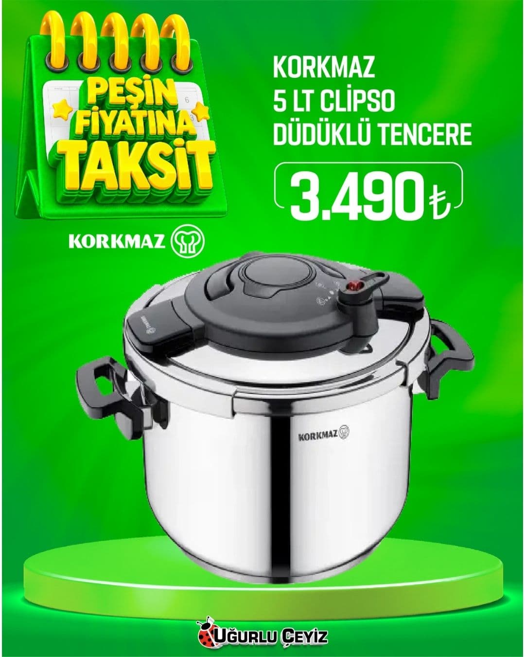 Korkmaz Düdüklü Tencere 5 Lt Alessa A 173