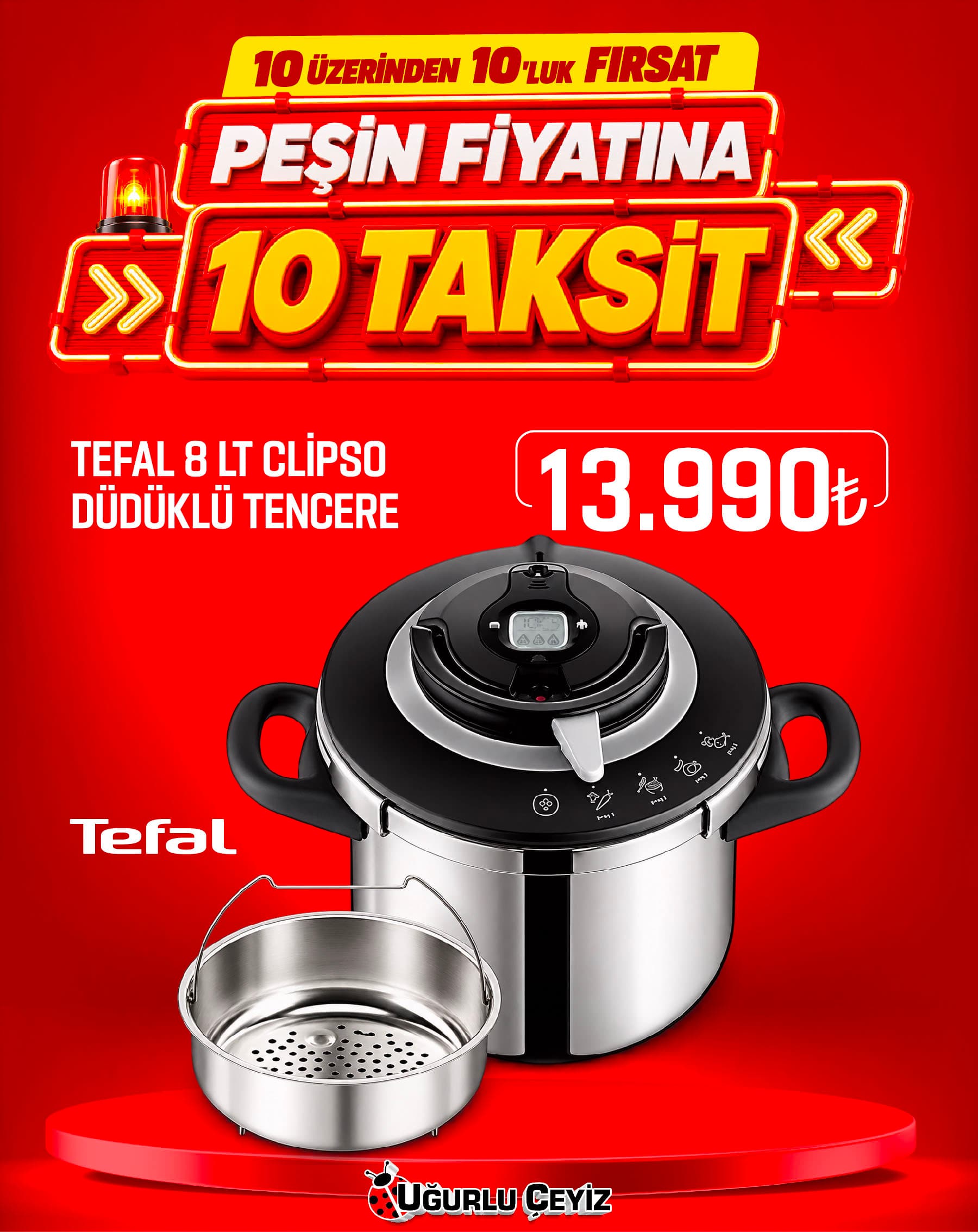 Tefal 8 LT Duduklu Tencere Clıpso Chef 1510002663