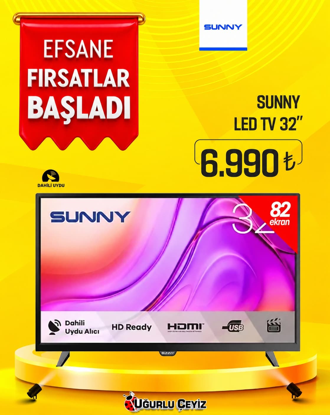 Sunny LED TV SN 32 Hmln N01S TRSNDLD032173400