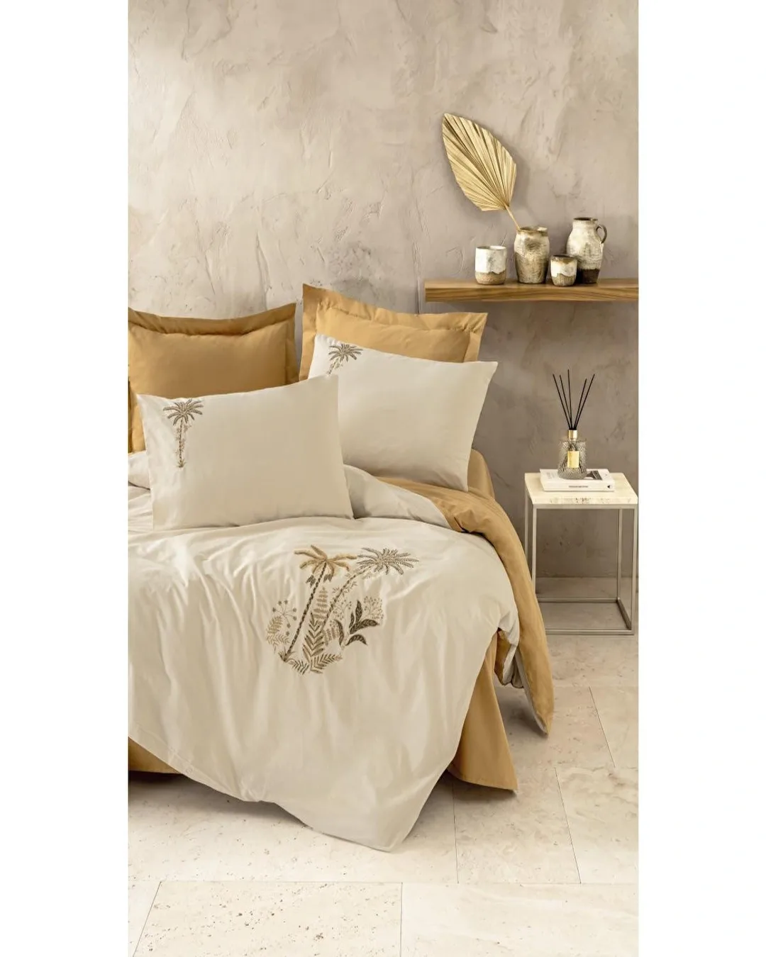 Cotton Box Borde Palmira Hardal Çift Kişilik Nevresim Takımı - 1. görsel
