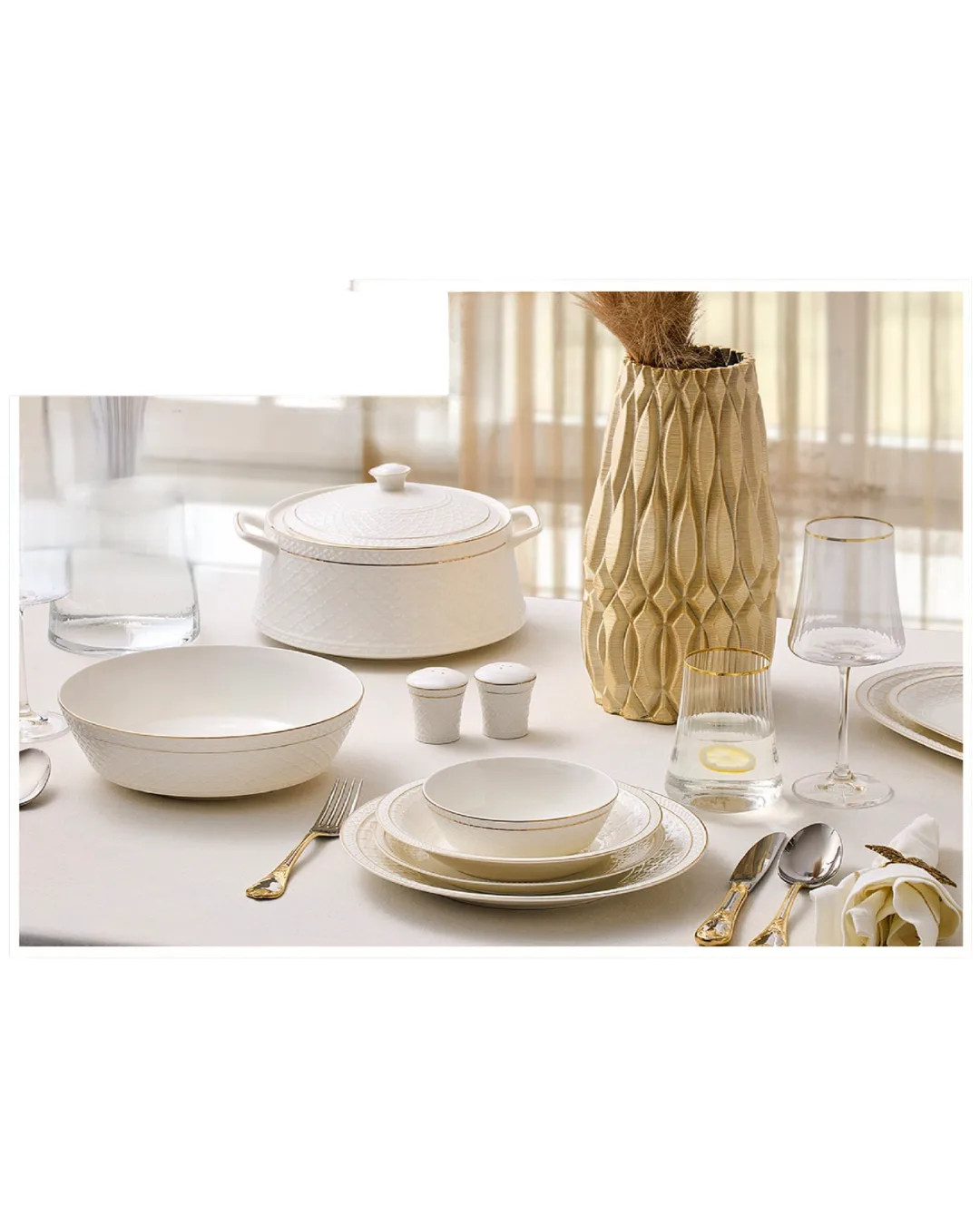 Aryıldız Yemek Takımı 60 Parça Almada Gold Ar 255445