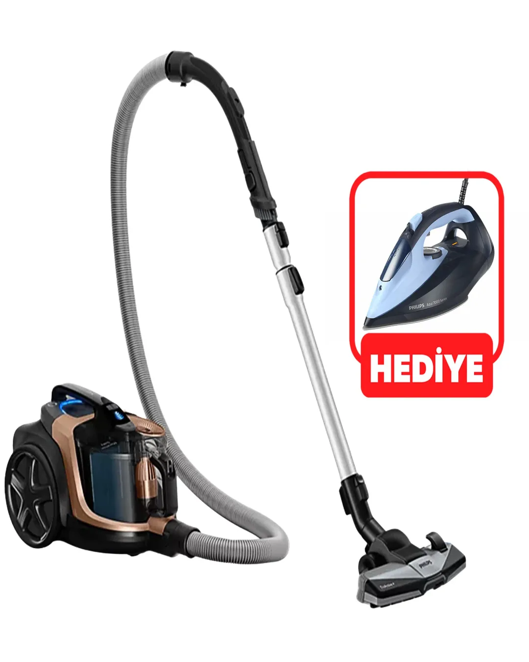 Philips XB7151 Toz Torbasız Süpürge ve DST7041/20 Ütü Hediyeli Set - 1. görsel