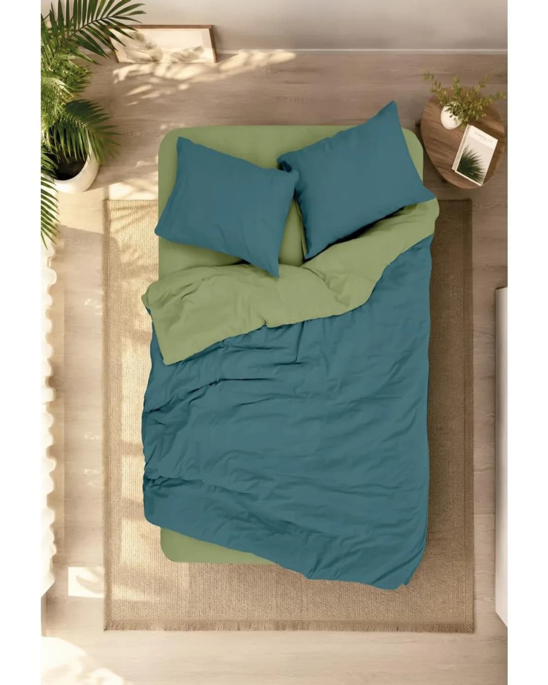 Cotton Box Nevresim Takimi Tek Kisilik Cb Plain Rnf Petrol Yesil - 1. görsel