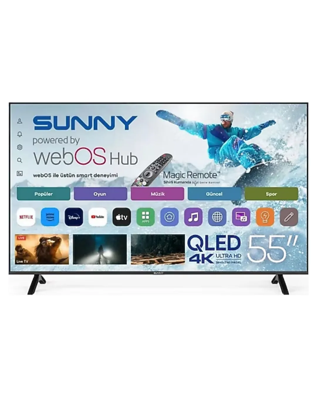 Sunny QLED TV 55 Sn 55 Quprl W02M Trsnqld