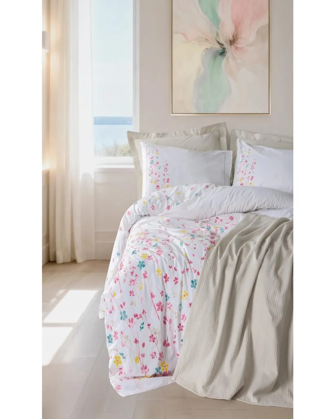 Cotton Box Pikeli Nevresim Takımı Çift Kişilik Vivid Flare Bej - 1. görsel