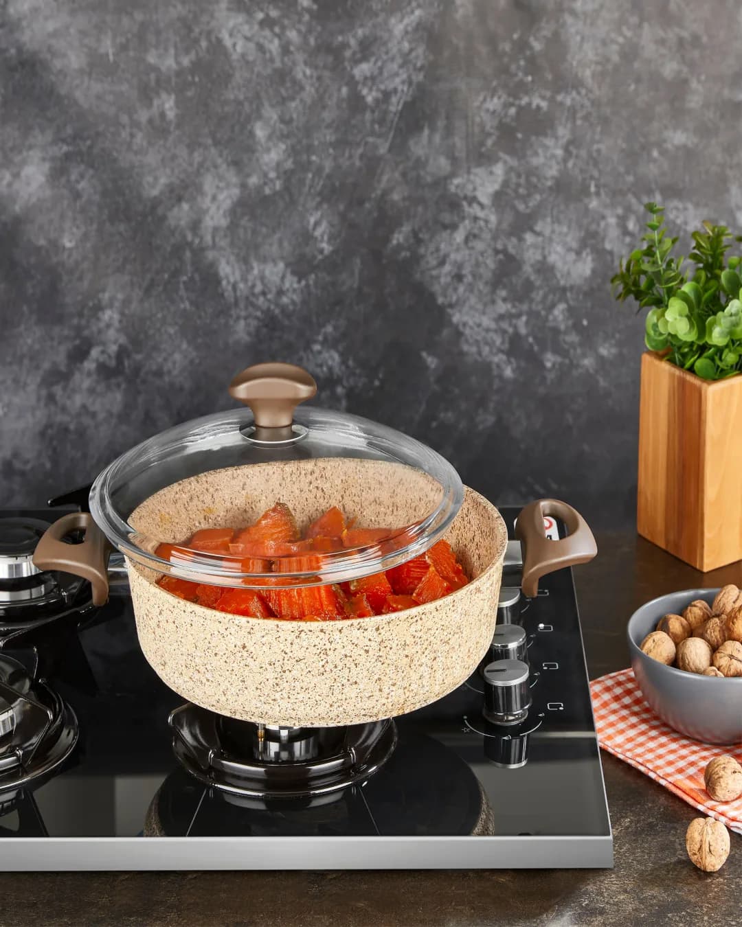 Falez 32 Cm Karnıyarık Tenceresi Creamy Cre 3066 - 1. görsel