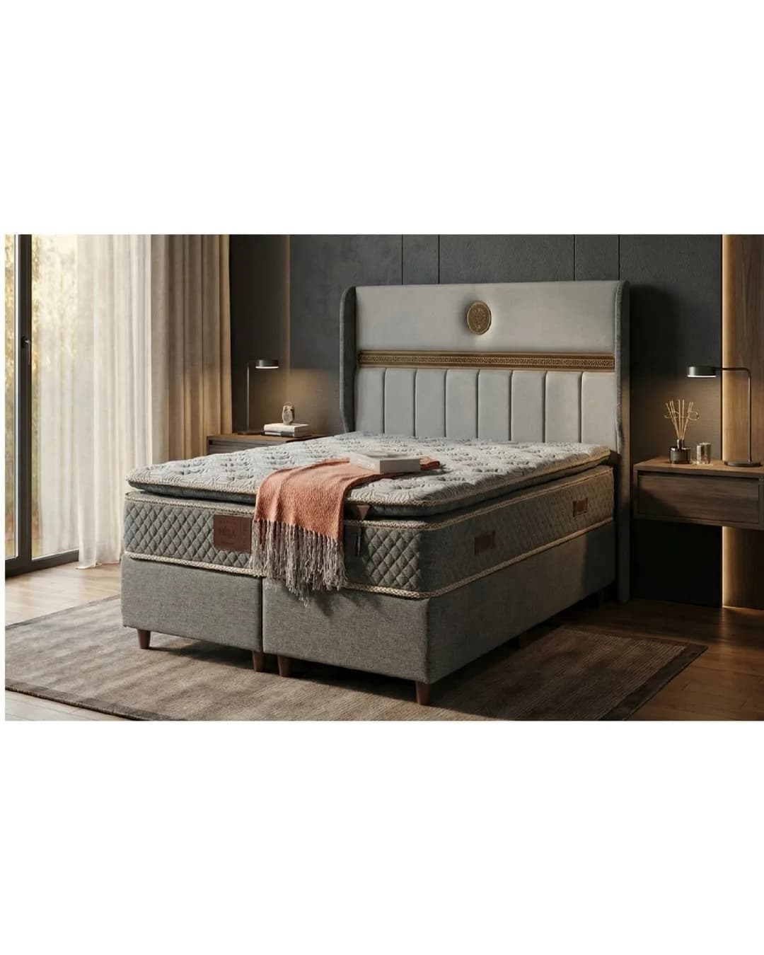 Hira Baza Baslık Yatak Set 160 200 Torıno - 1. görsel