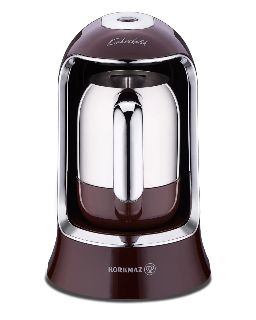 Korkmaz Otomatik Kahve Makinesi Kahvekolik Mocha Krom A 860 18 - 1. görsel