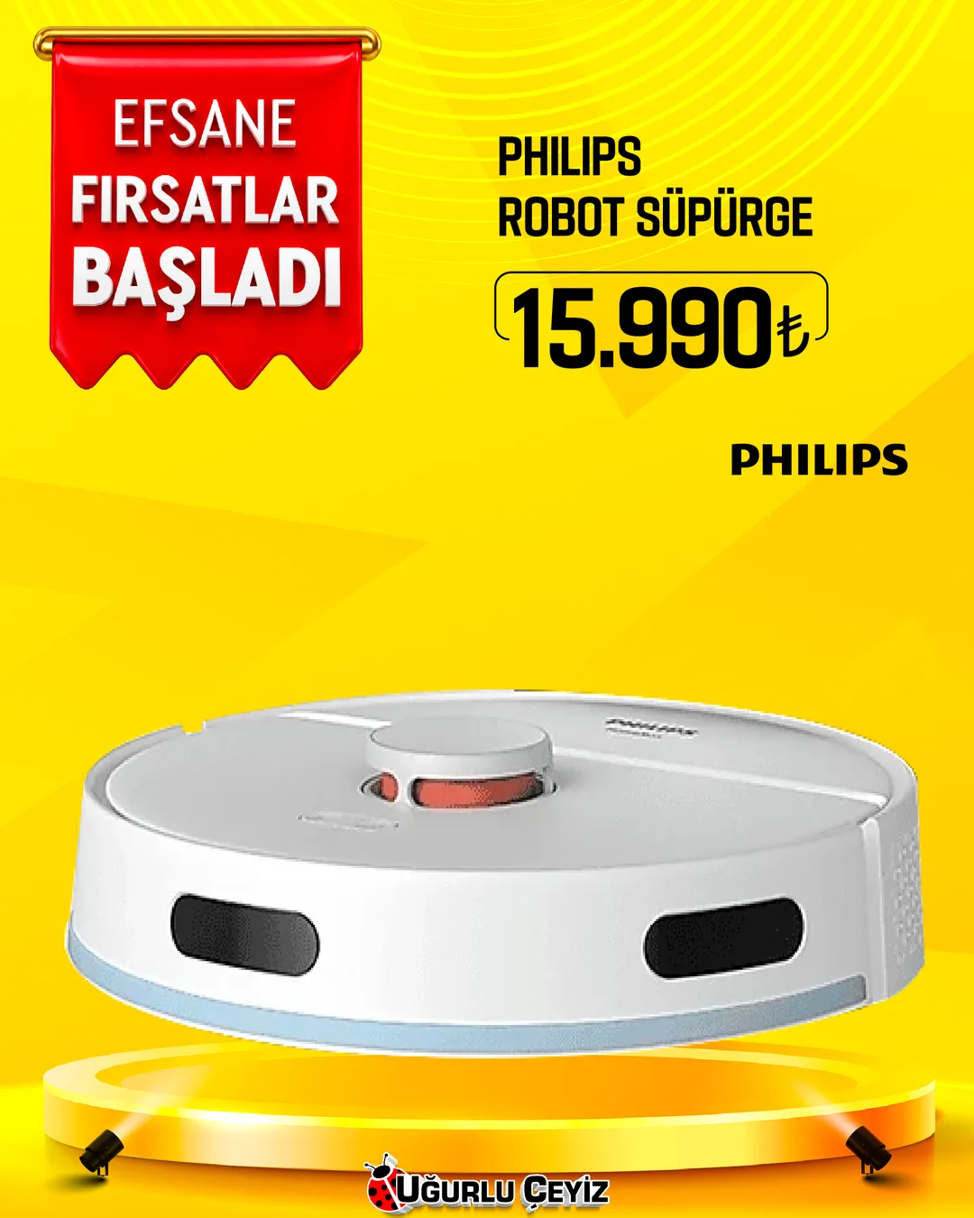 Philips Robot Süpürge XU 2000 27 Beyaz