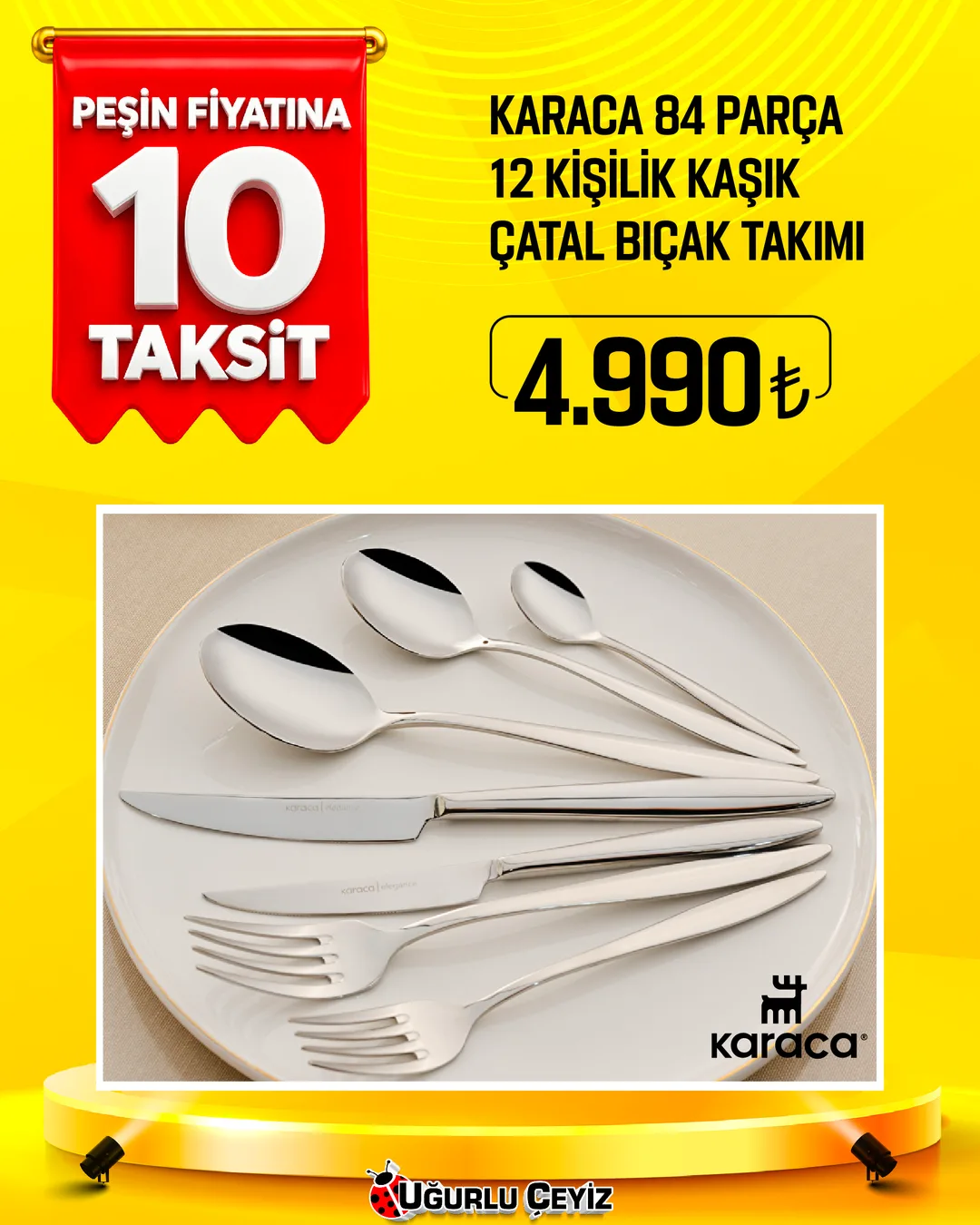 Karaca Kaşık Takımı 84 Parça Ckb Elegance New Davina Kutulu