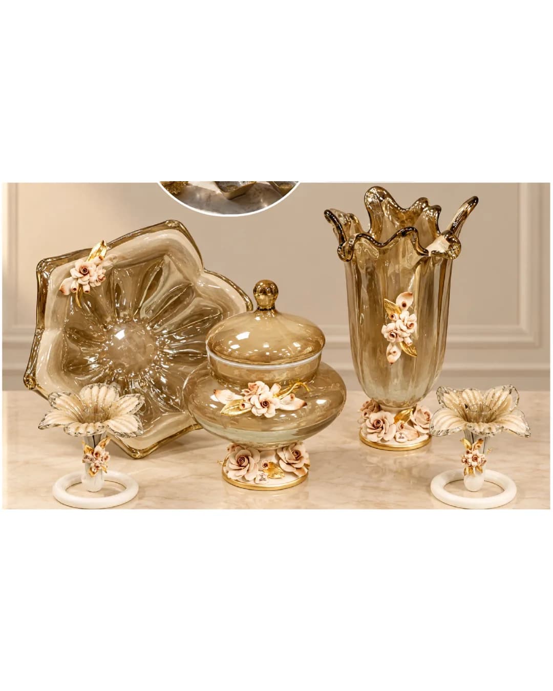 Aykut Salon Set 5'li Murano Mürdüm - 1. görsel